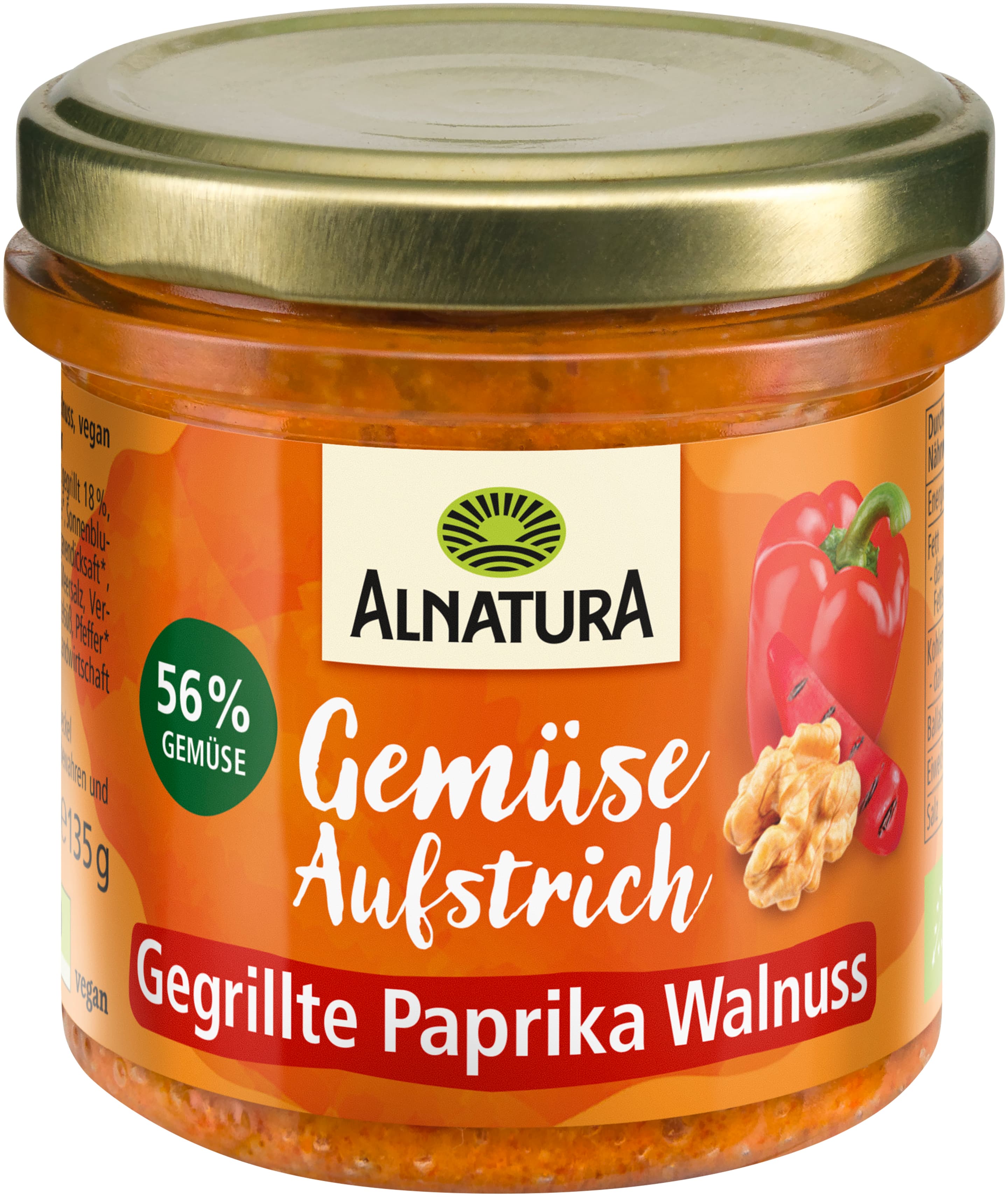 Alnatura Bio Brotaufstrich Gartengemüse: Paprika-Walnuss