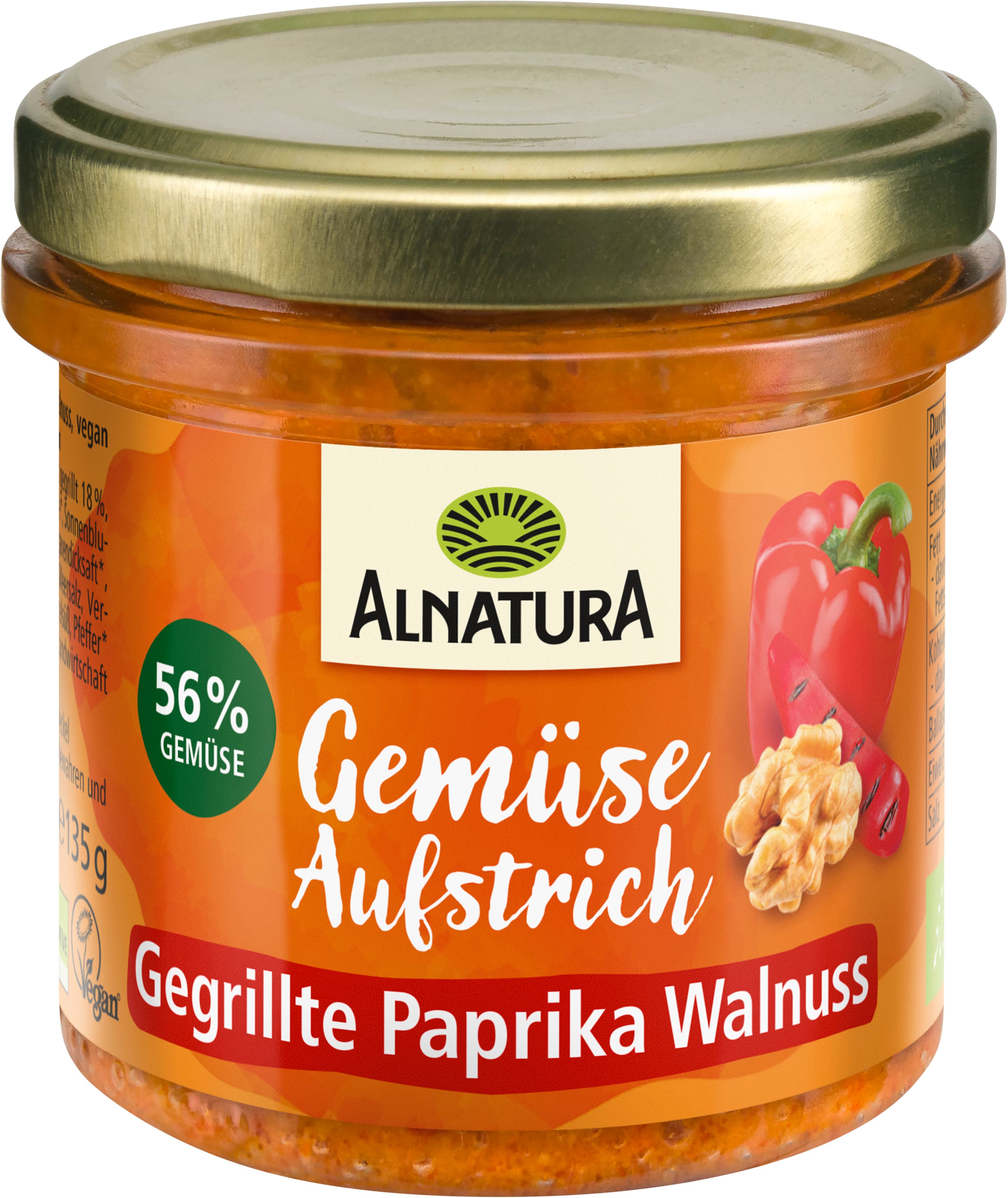 Alnatura Bio Brotaufstrich Gartengemüse: Paprika-Walnuss