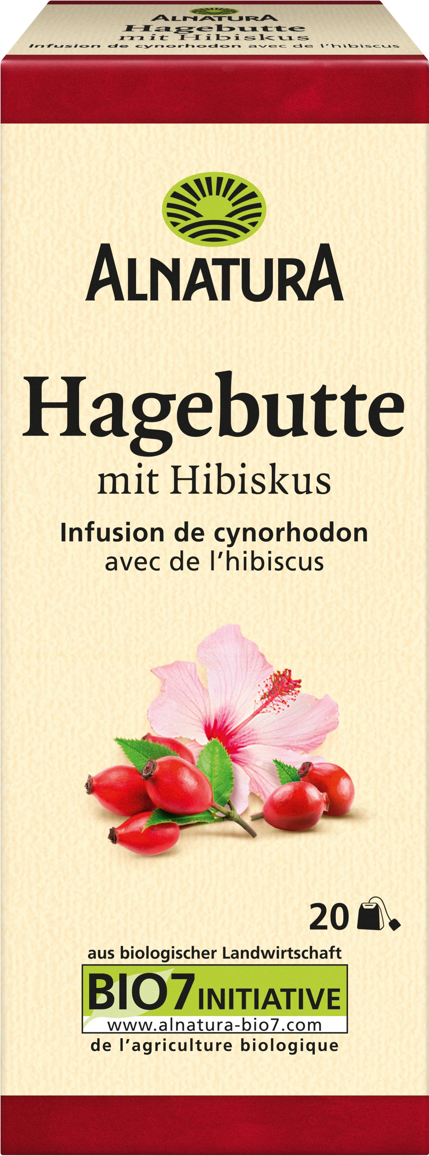 Té orgánico de rosa mosqueta Alnatura con hibisco