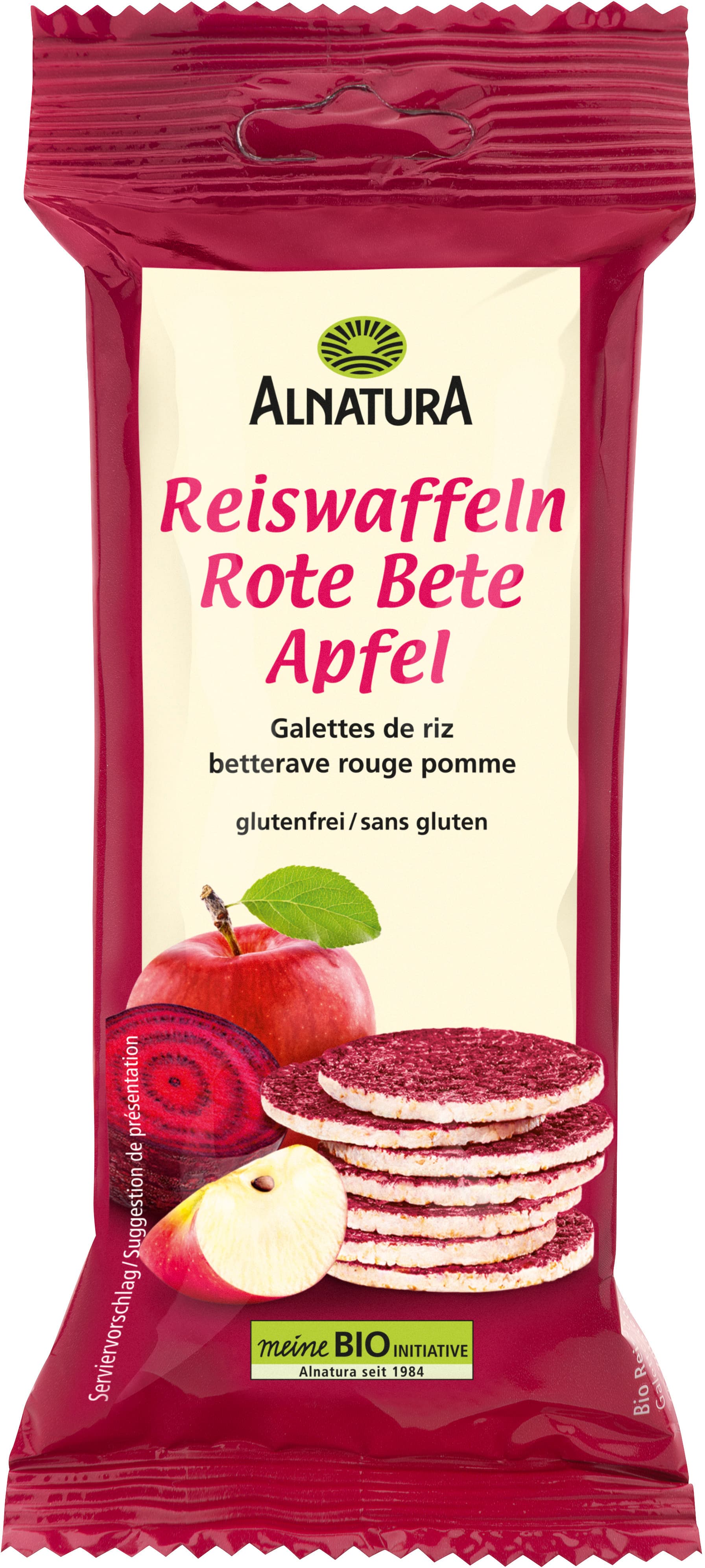 Tortitas de arroz orgánicas Alnatura con remolacha y manzana