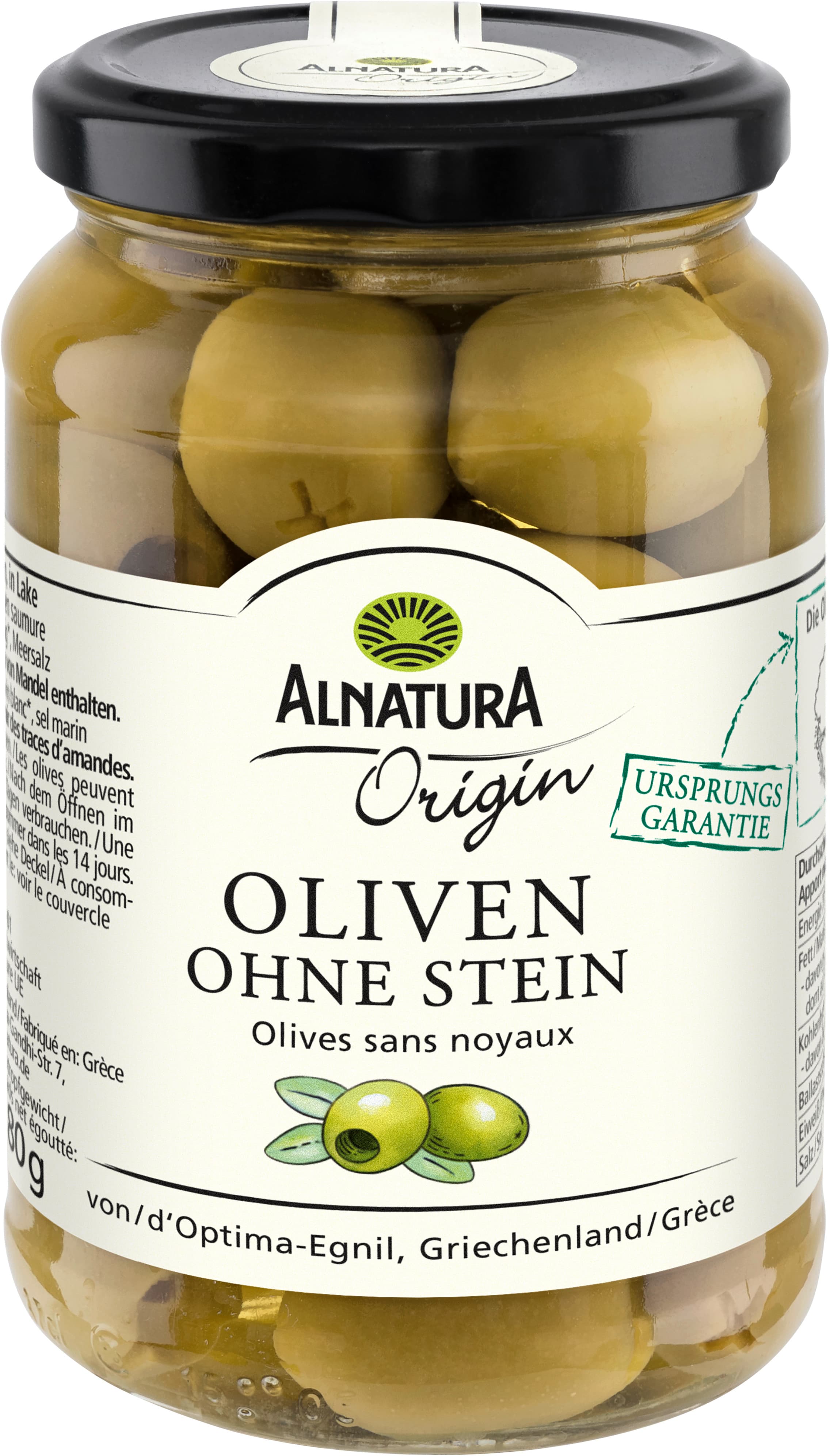 Aceitunas sin hueso Alnatura Origen Ecológico