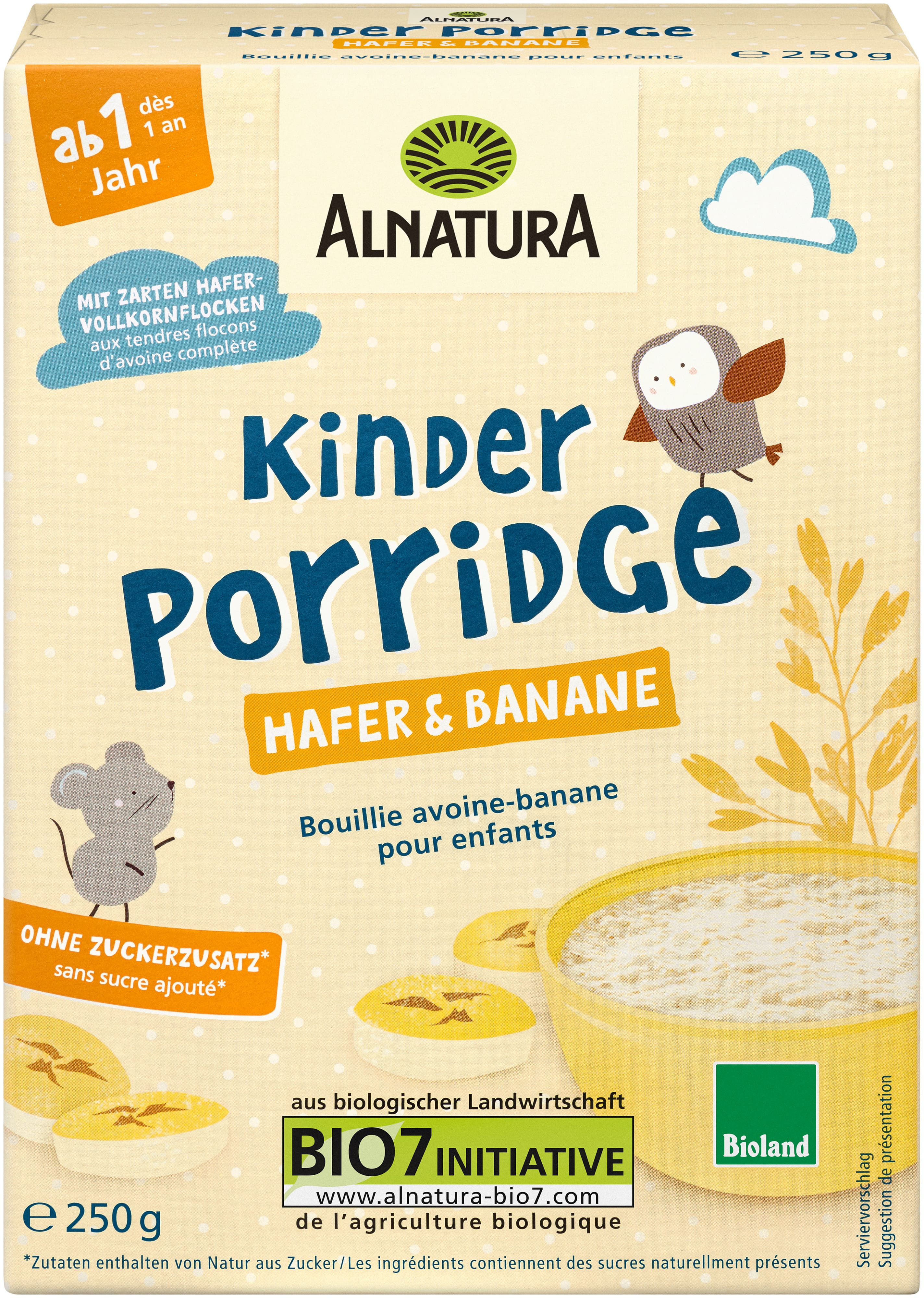 Alnatura Bioland-Kinder Porridge Hafer-Banane (Baby)