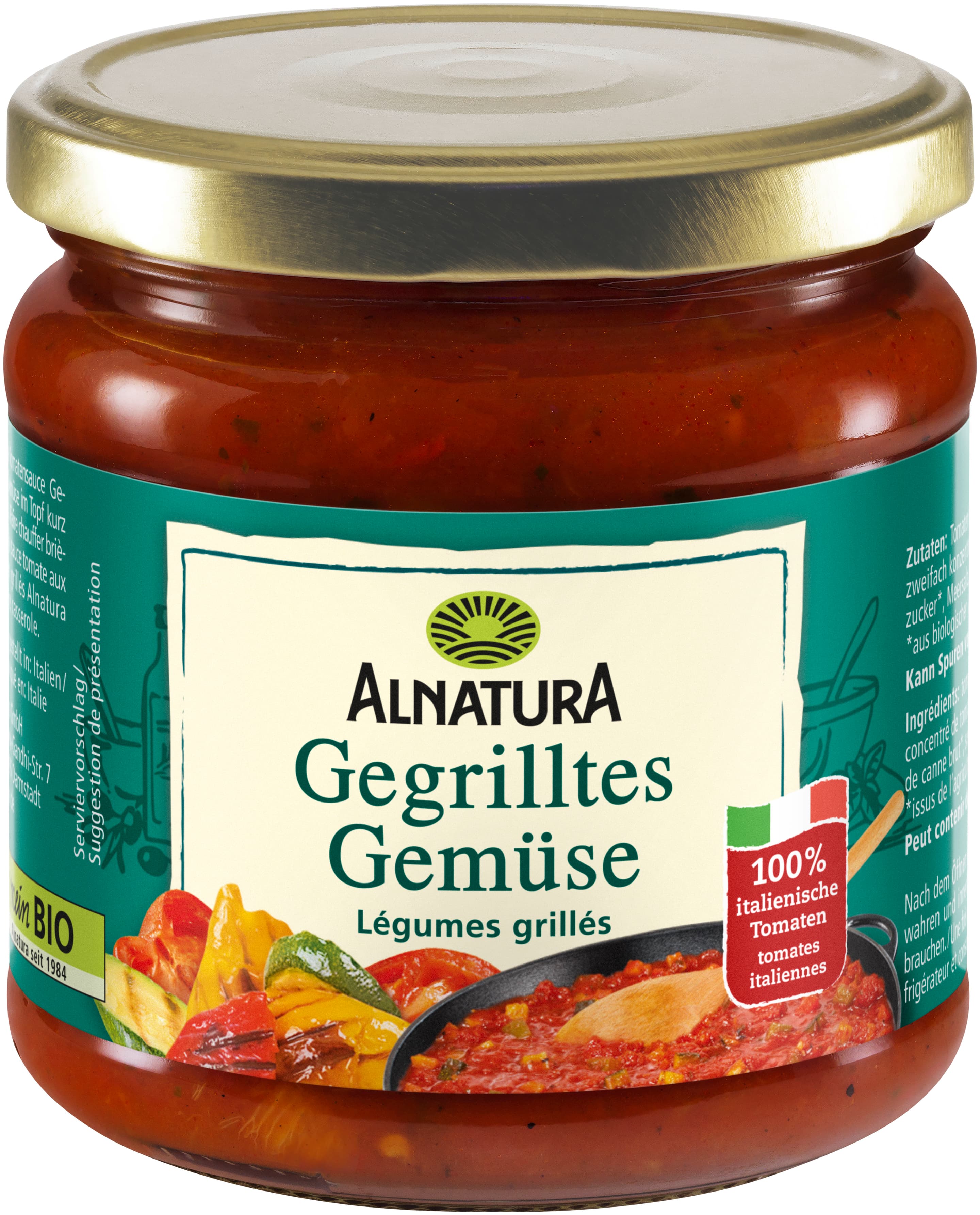 Alnatura Bio Tomatensauce Gegrilltes Gemüse