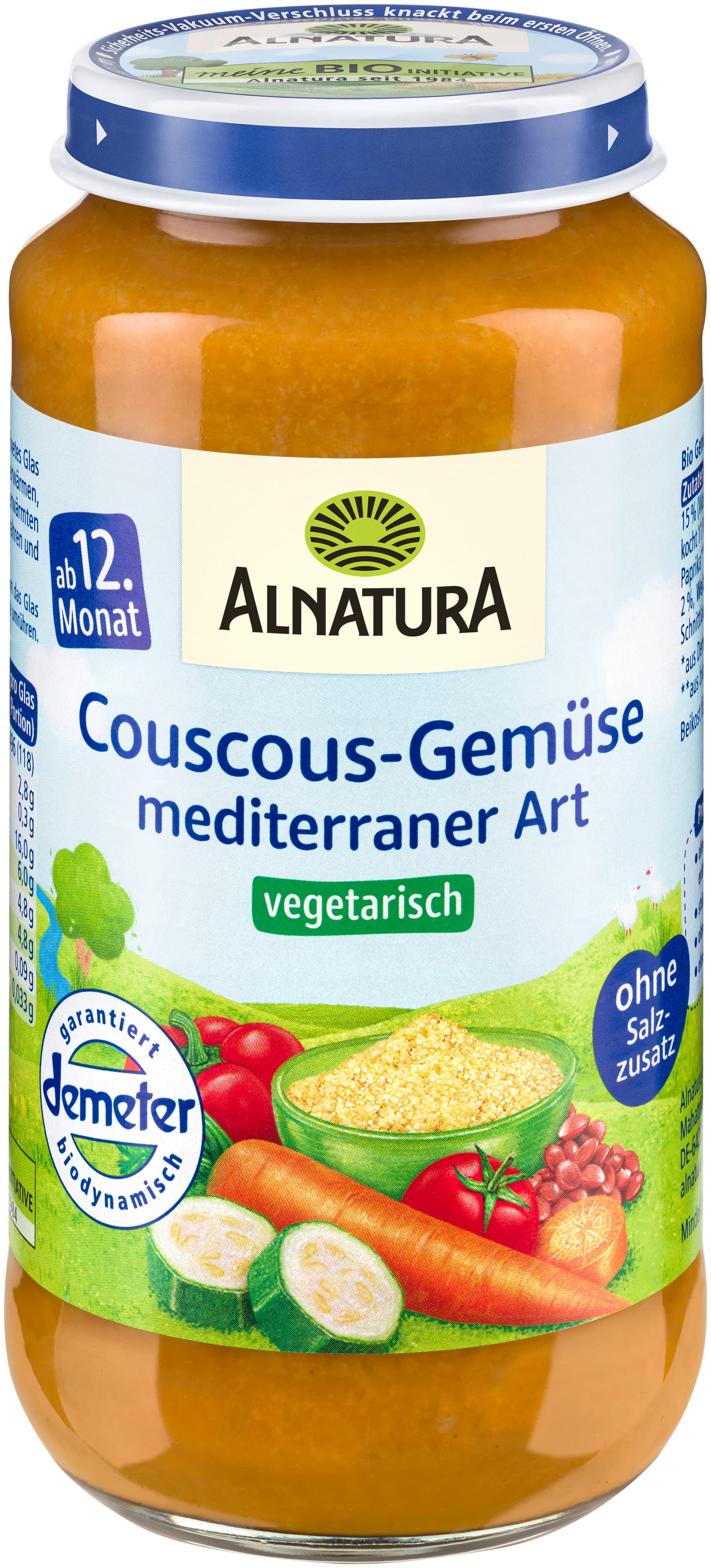 Alnatura Bio Couscous-Gemüse mediterran Babygläschen