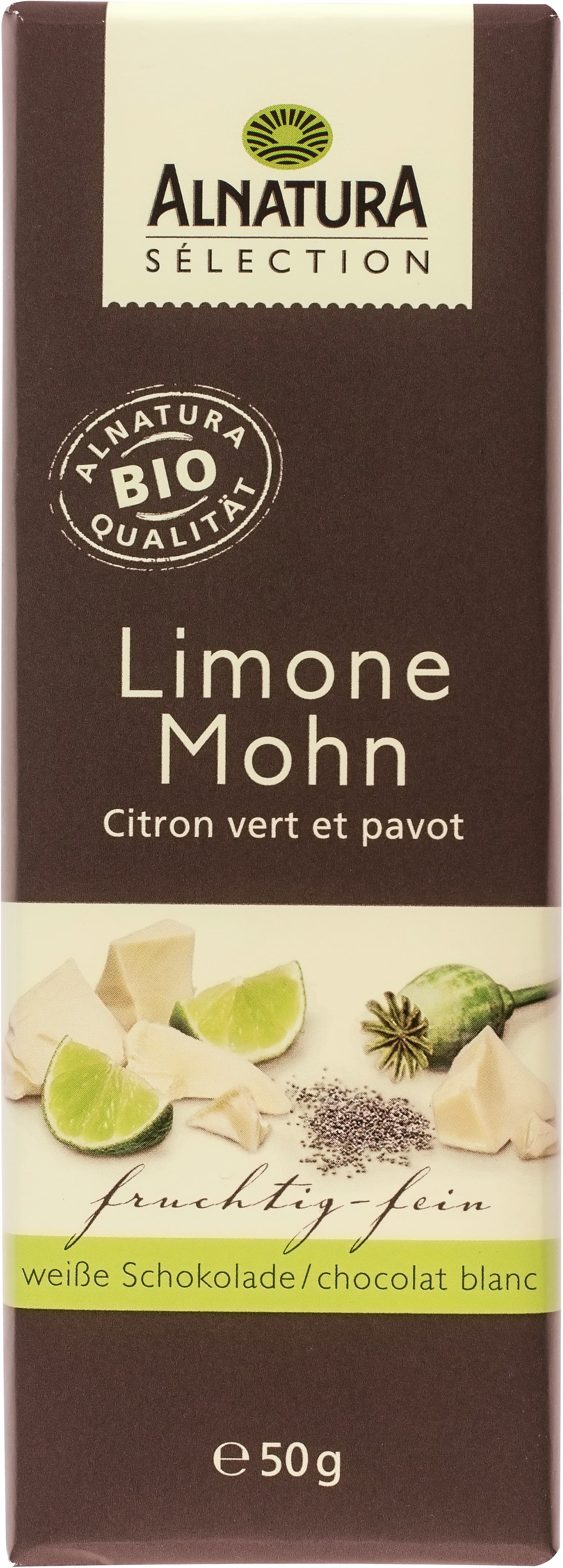 Alnatura Bio Sélection Schokotäfelchen Limone-Mohn Sélection