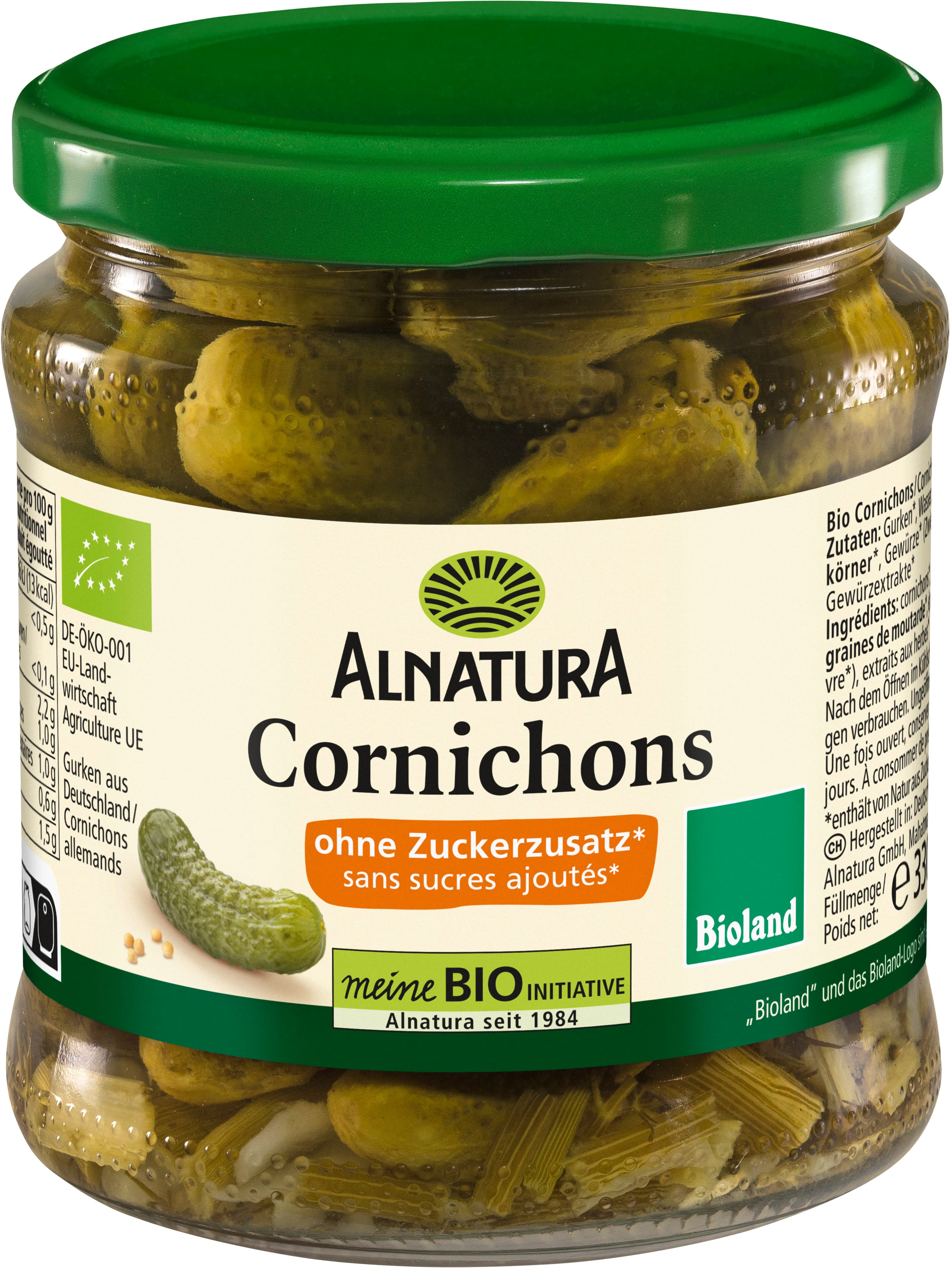 Alnatura Bioland- Nesladené Cornichons