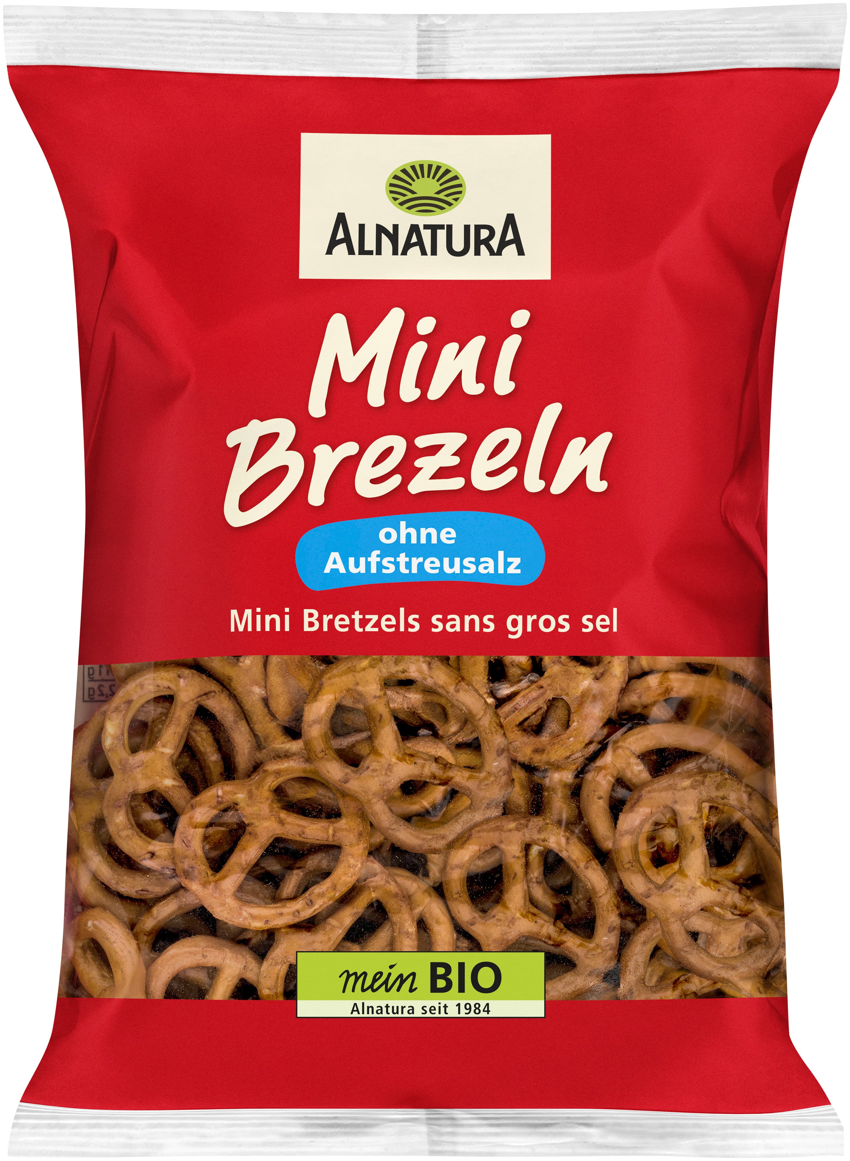 Mini pretzels orgánicos Alnatura sin sal añadida