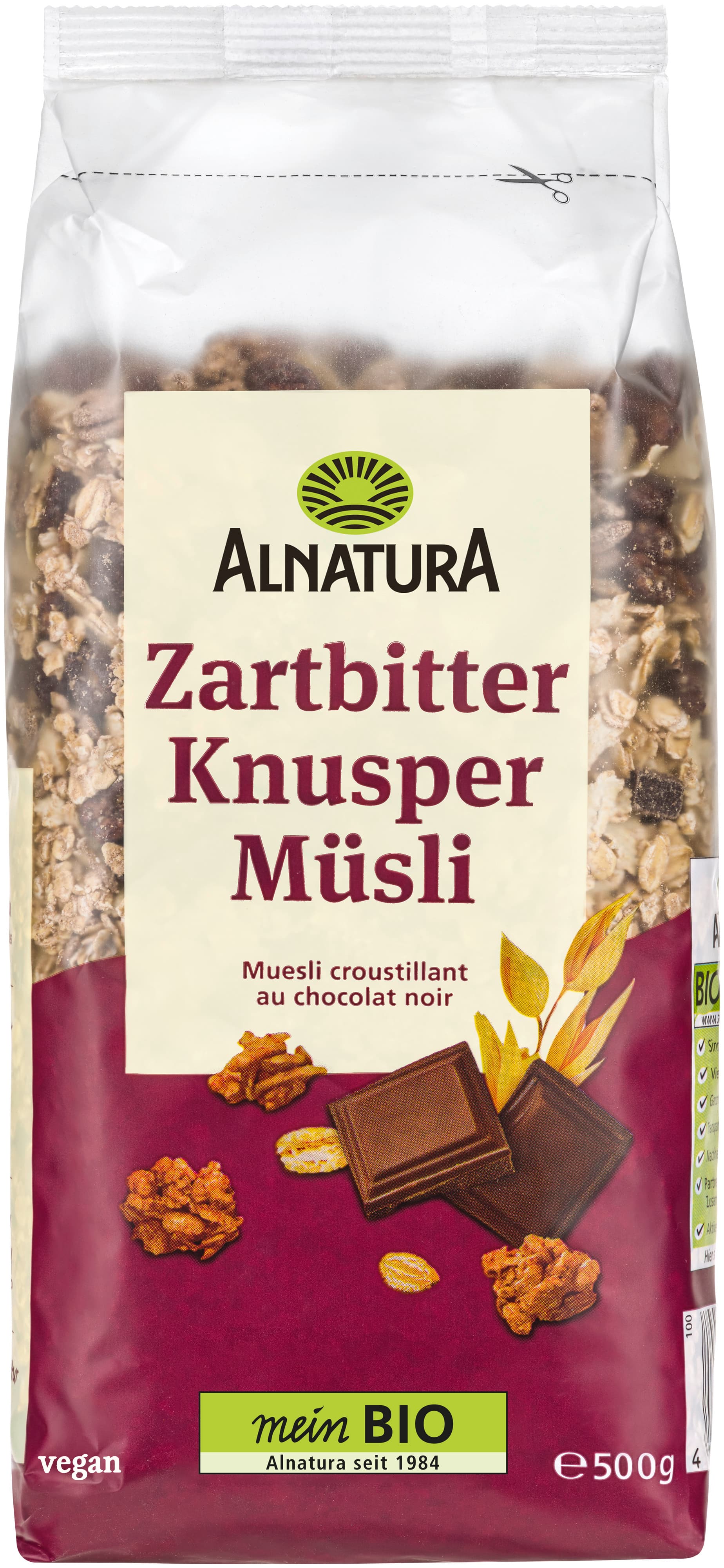 Alnatura Bio Zartbitter Knusper Müsli