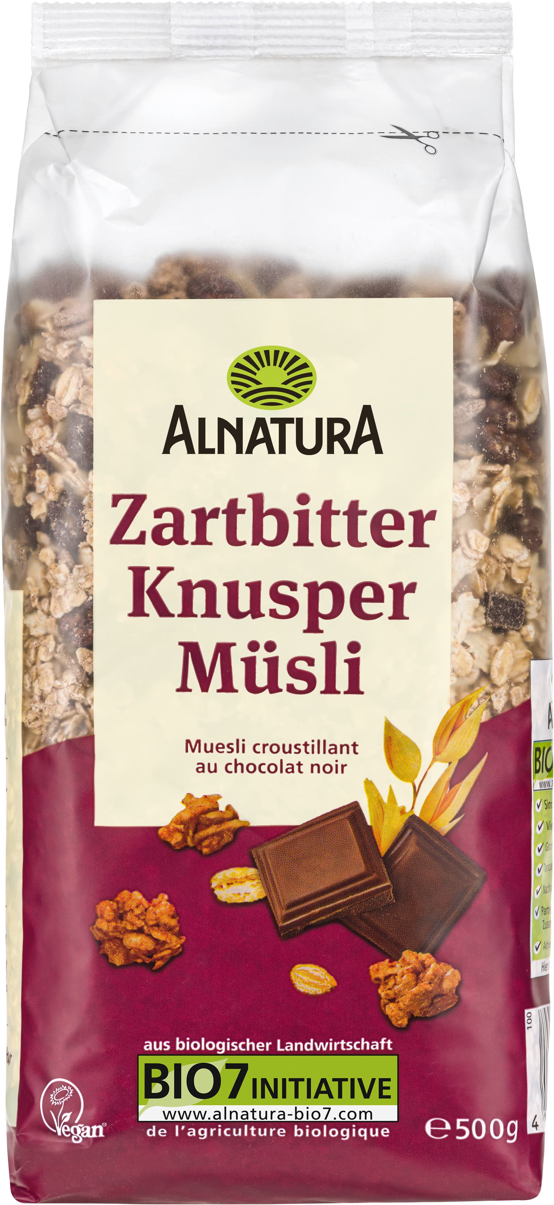Alnatura Bio Zartbitter Knusper Müsli