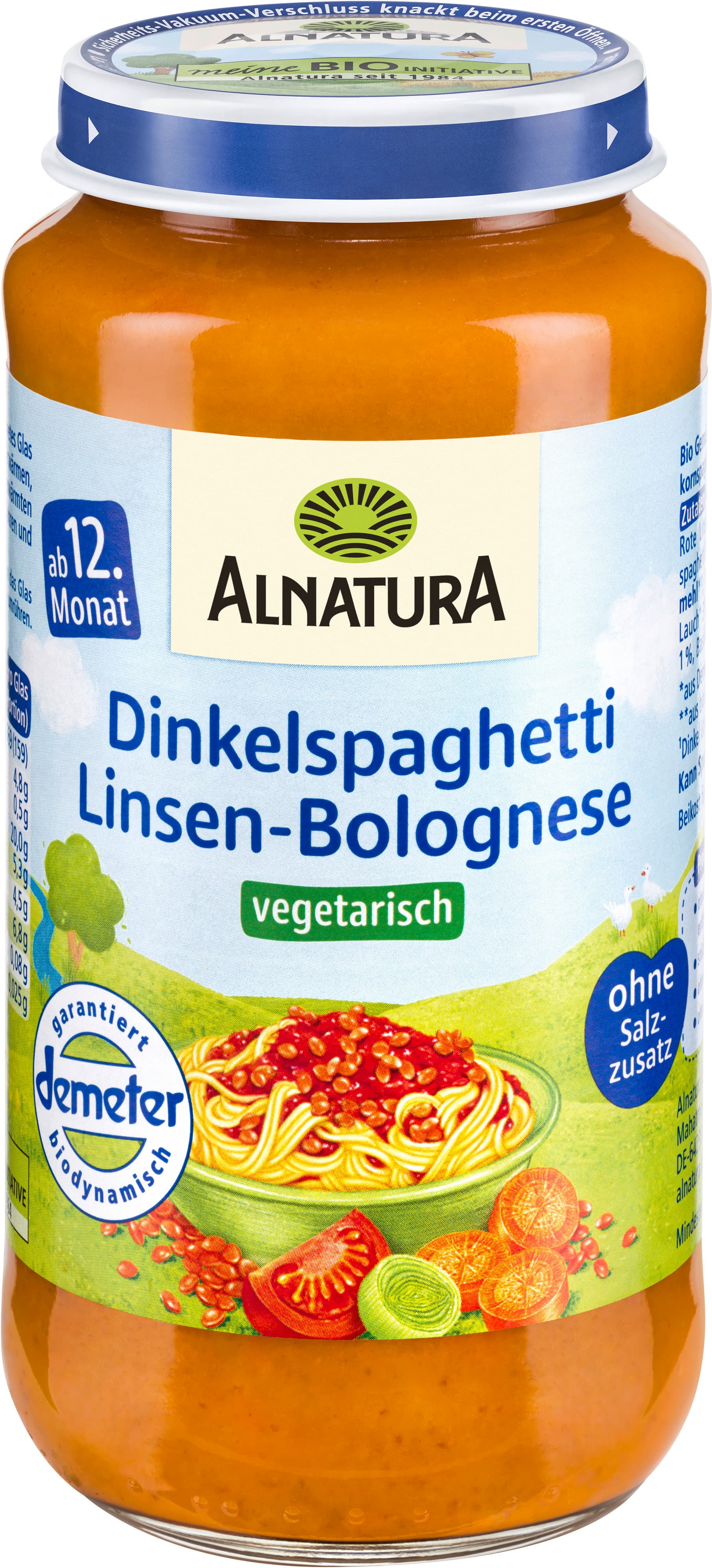 Alnatura Bio Pasta mit Linsenbolognese