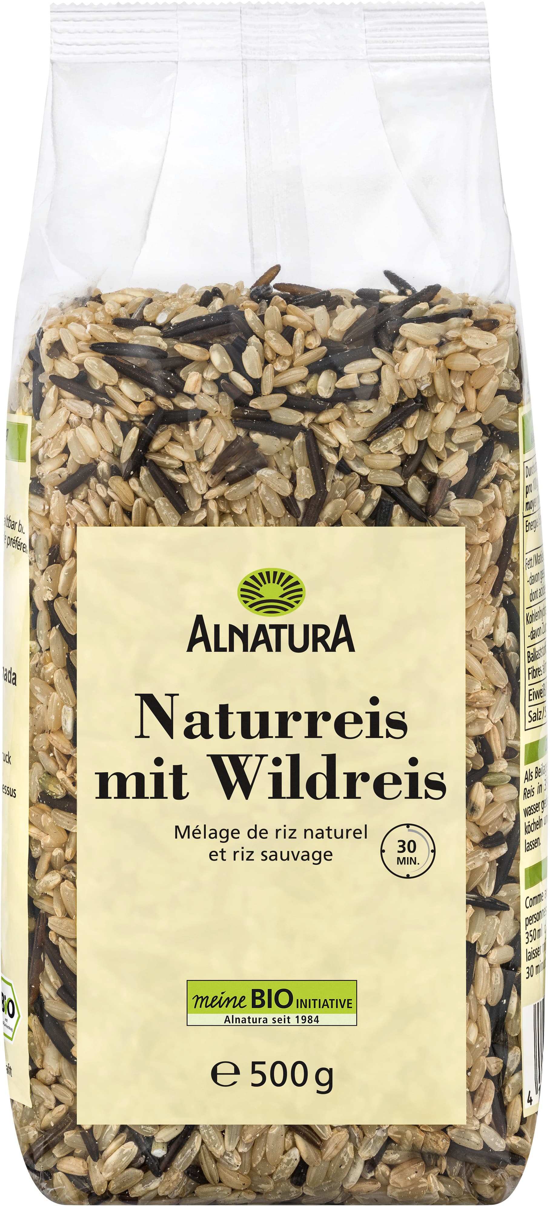 Arroz integral orgánico Alnatura con arroz salvaje