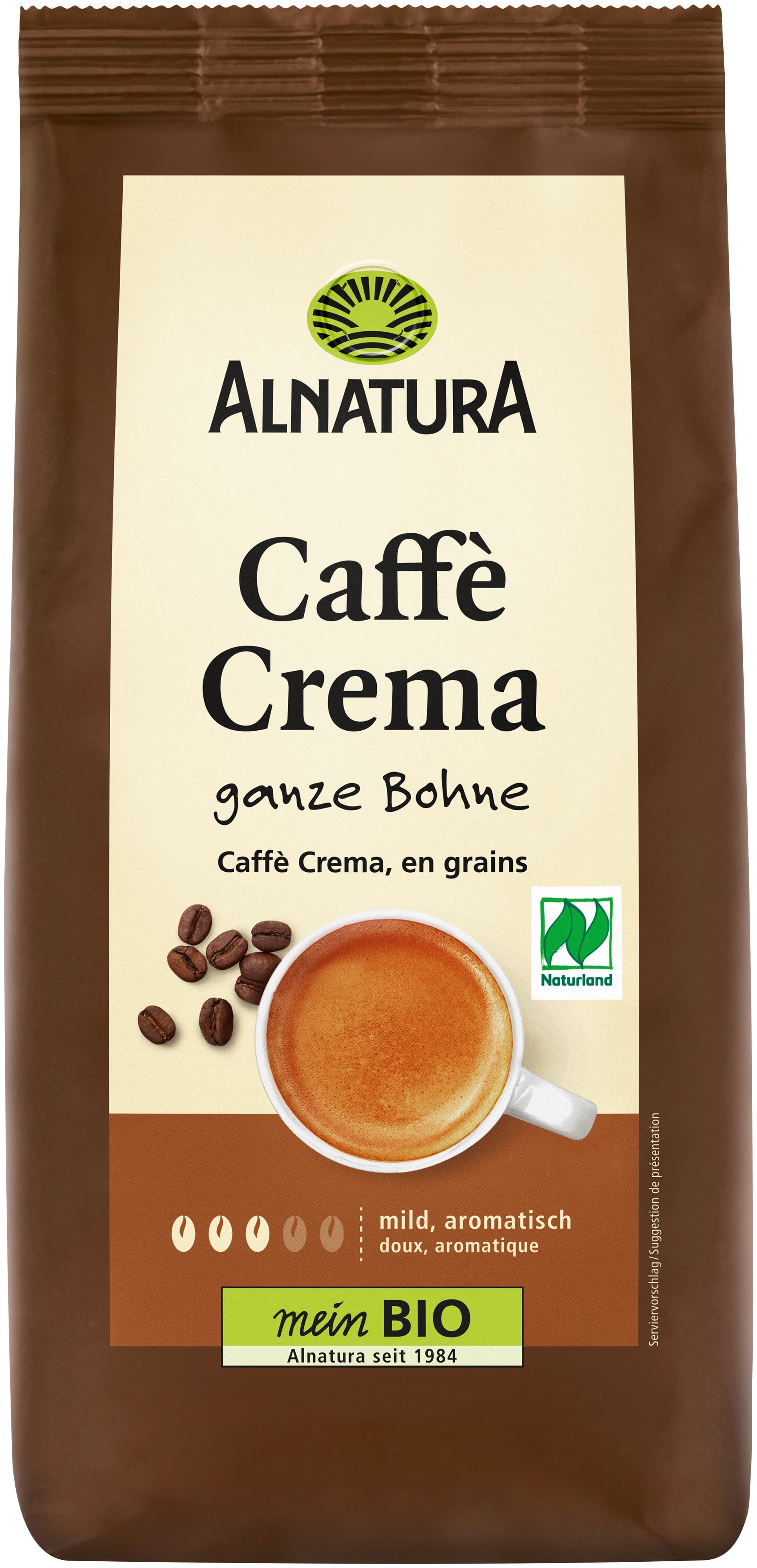Alnatura Bio Caffè Crema, ganze Bohne