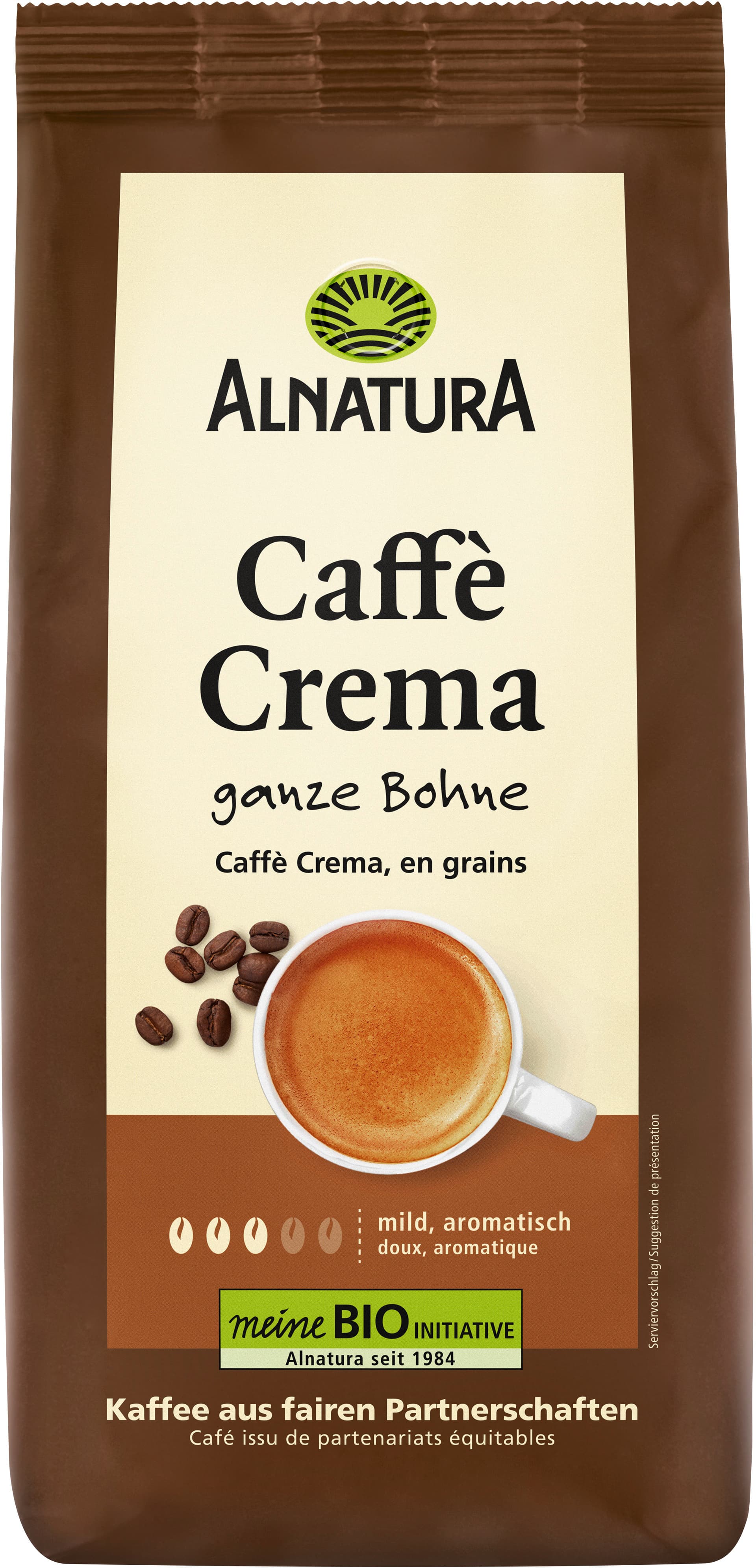 Alnatura Bio Caffè Crema, ganze Bohne