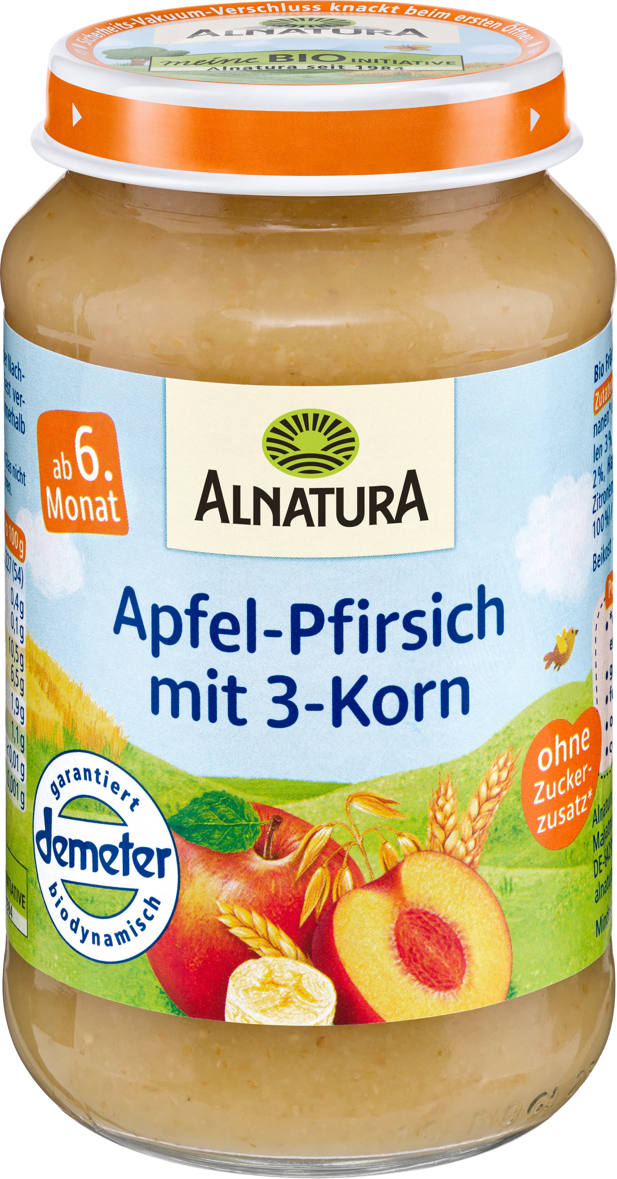 Alnatura Bio Apfel-Pfirsich mit 3-Korn