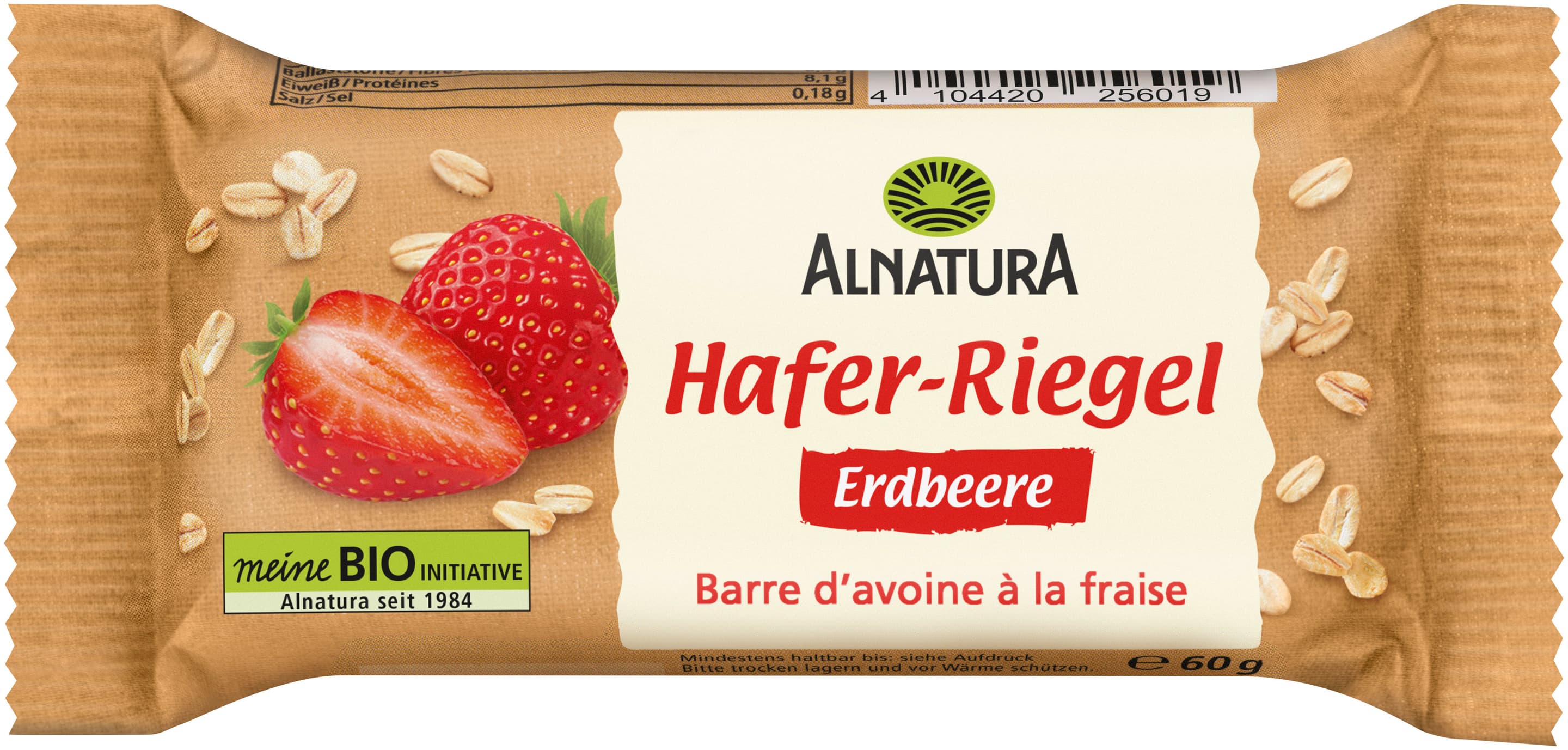 Alnatura Bio Hafer Riegel Erdbeere 60G