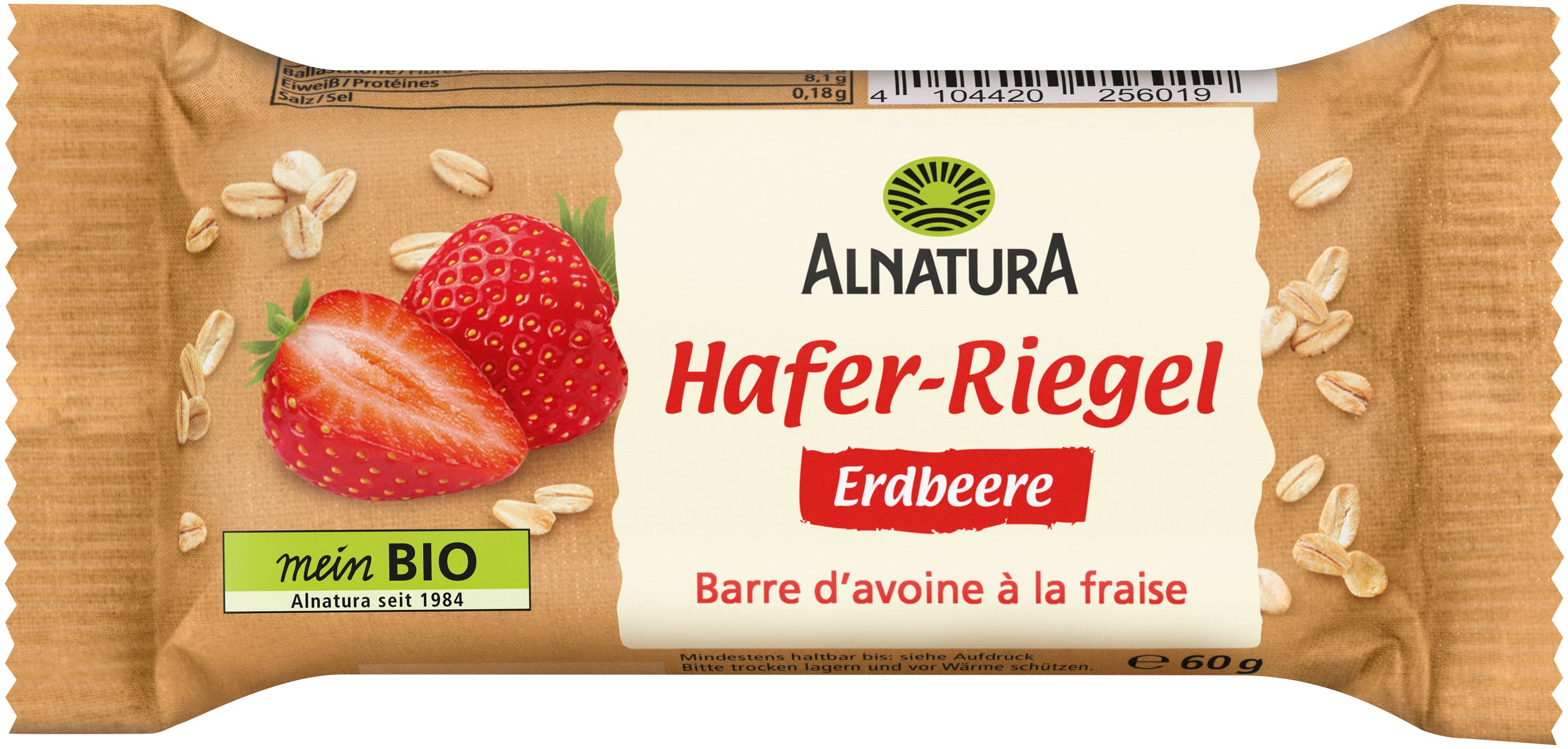 Alnatura Bio Hafer Riegel Erdbeere 60G