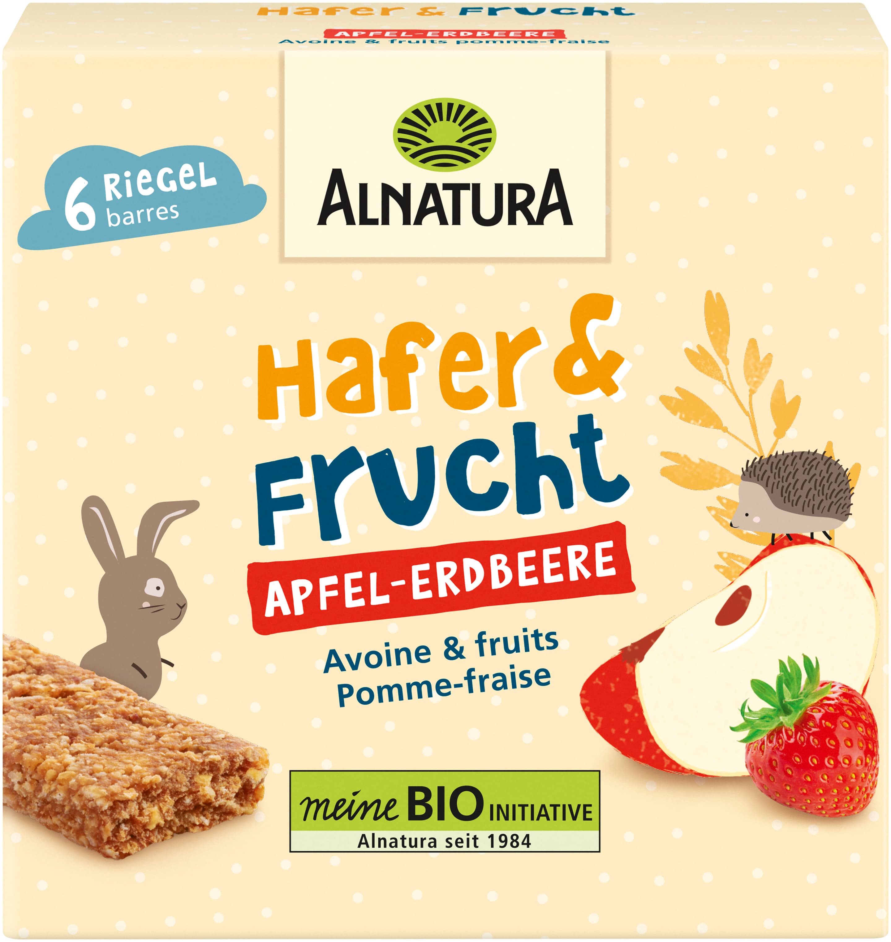 Alnatura Bio Hafer & Frucht Apfel-Erdbeere Fruchtriegel
