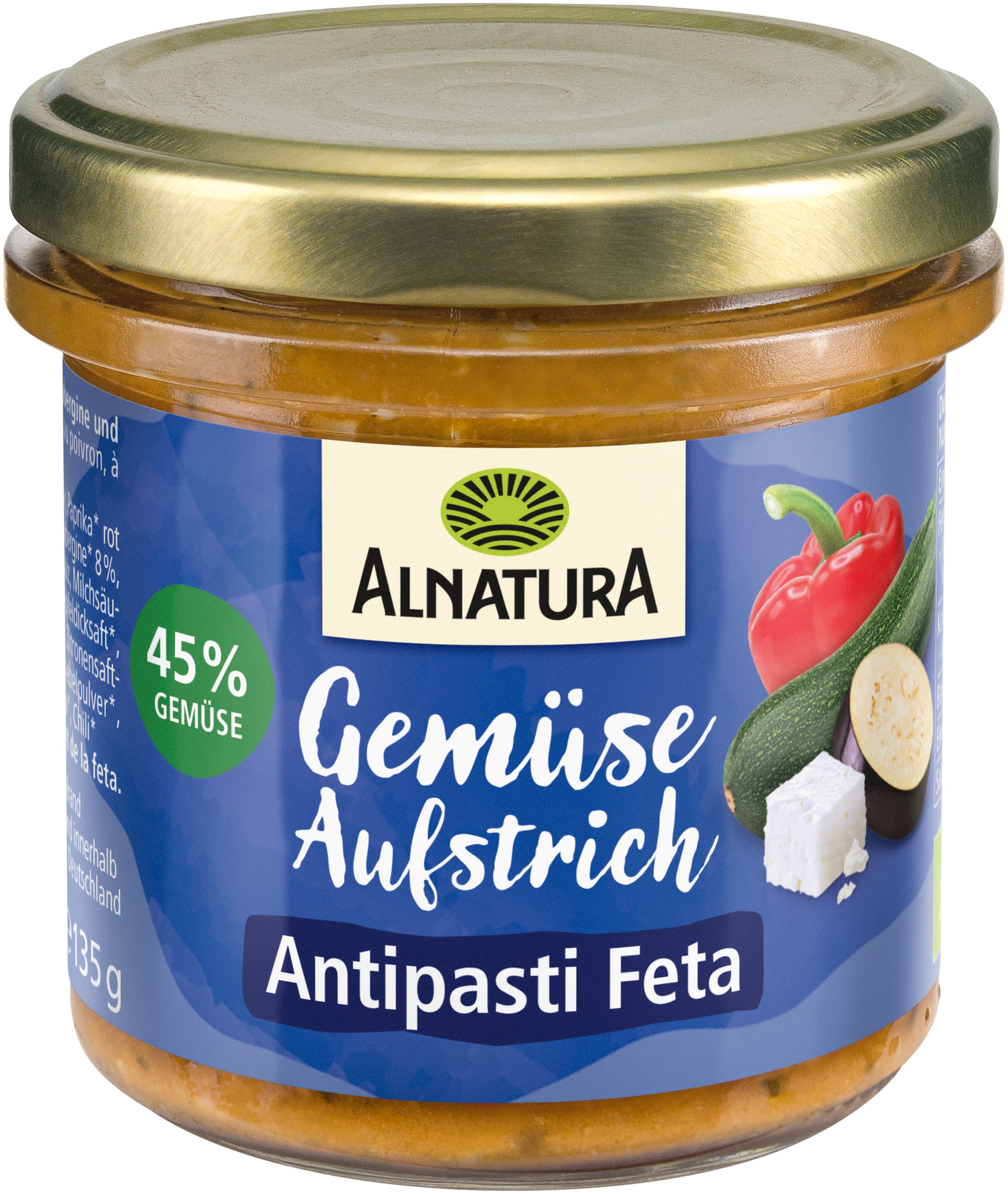 Untable vegetal ecológico Alnatura Antipasti Feta 135 g