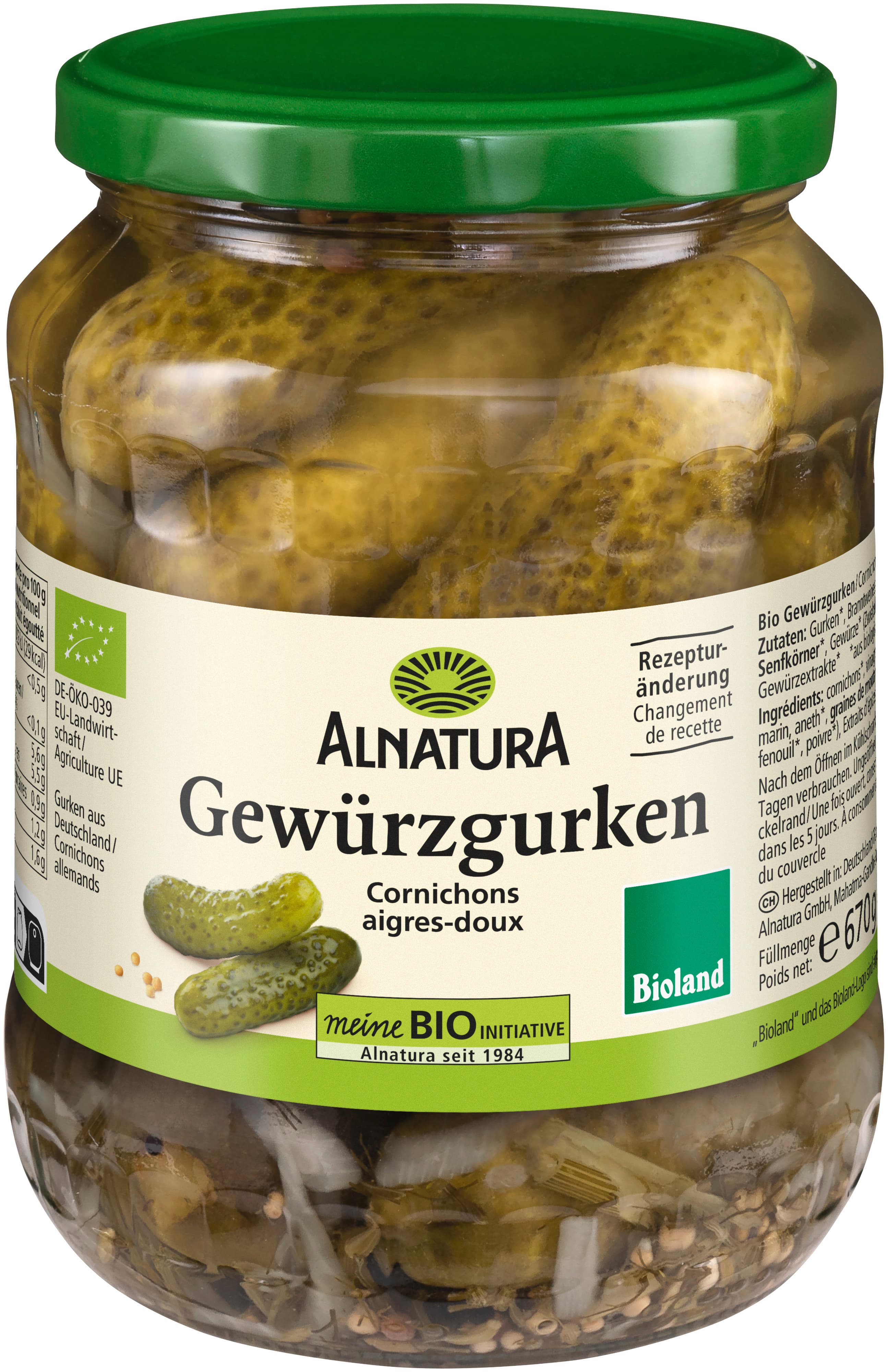 Alnatura Bioland-Gewürzgurken