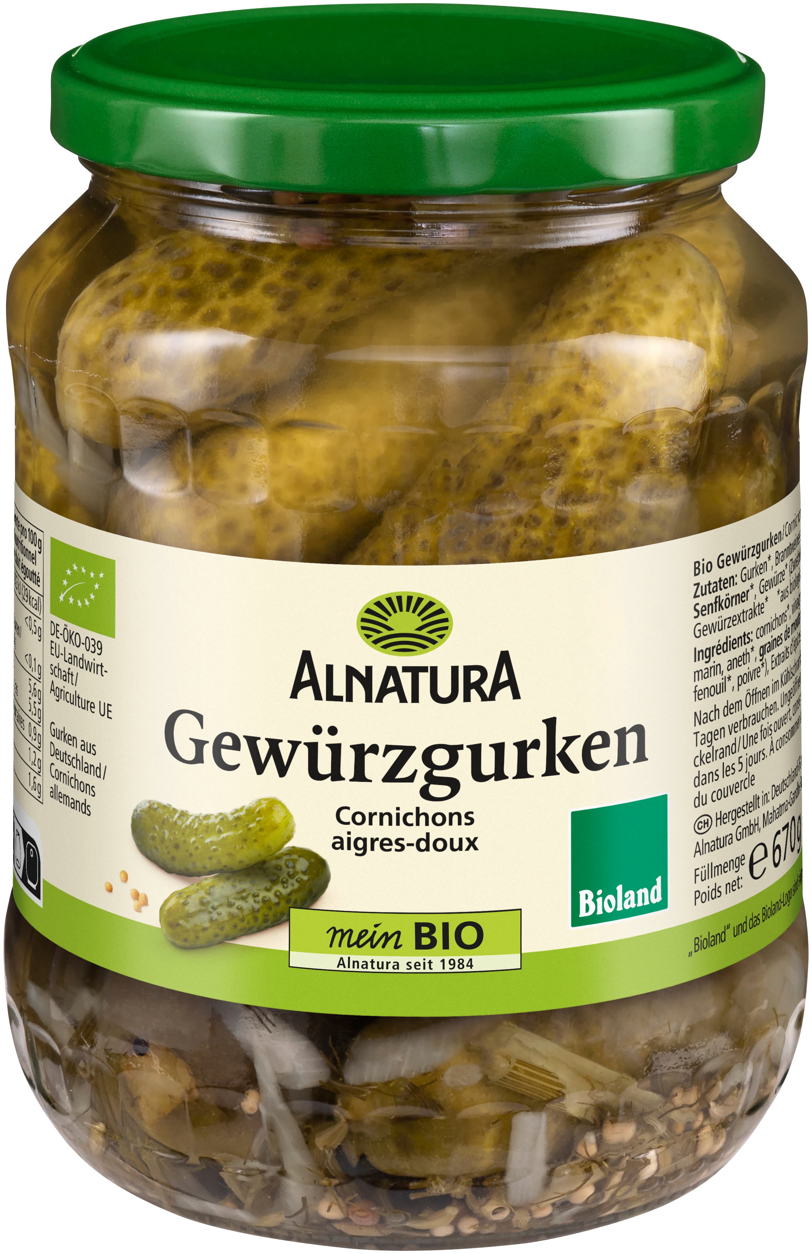 Alnatura Bioland-Gewürzgurken