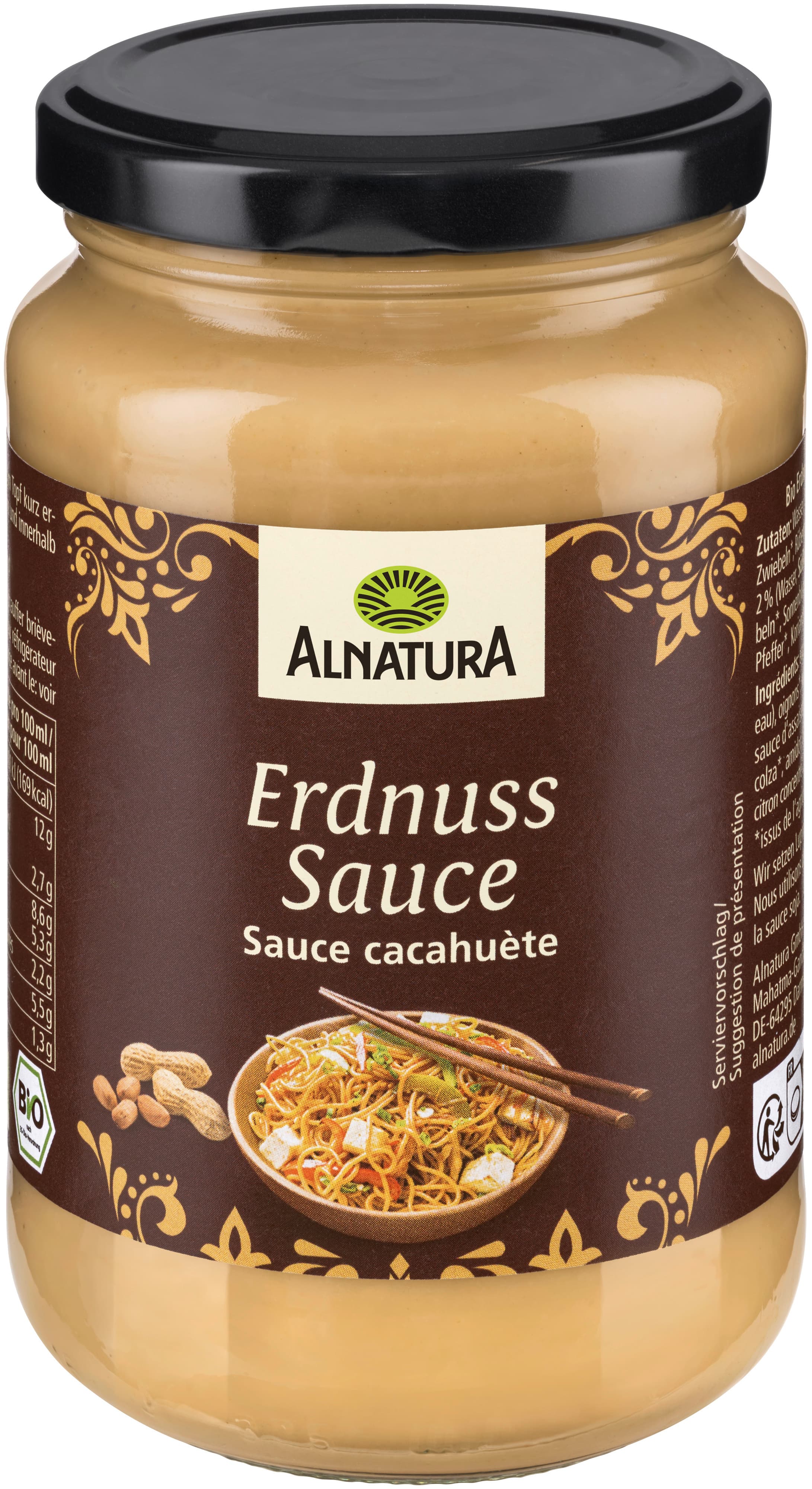 Alnatura Bio Erdnuss Sauce, gewürzt