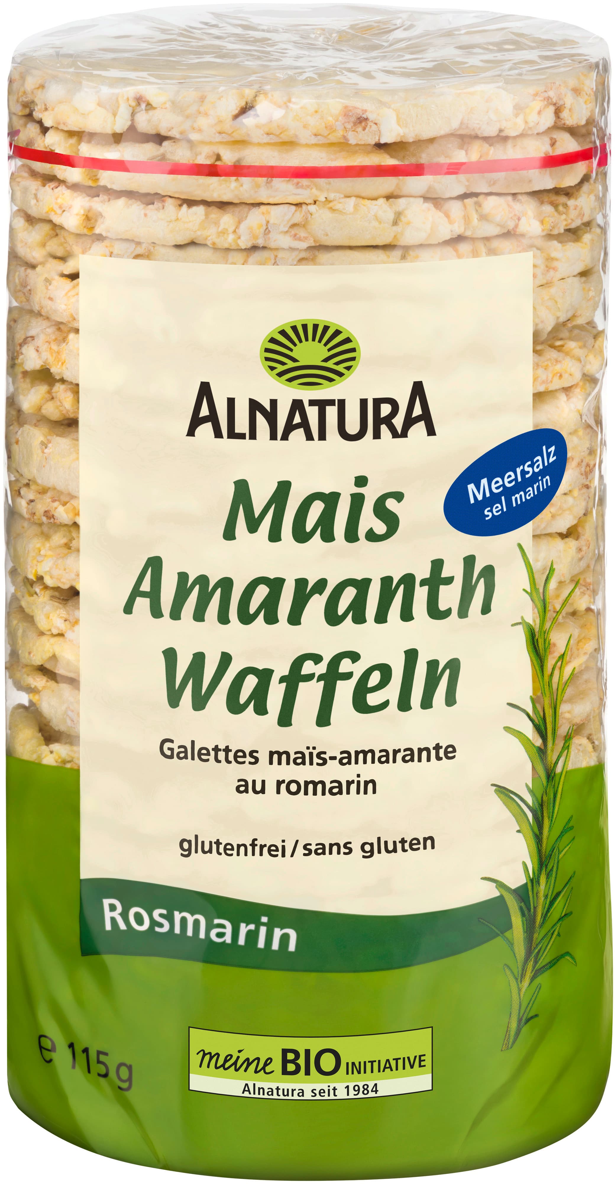 Alnatura Bio Mais-Amaranth Waffeln Rosmarin