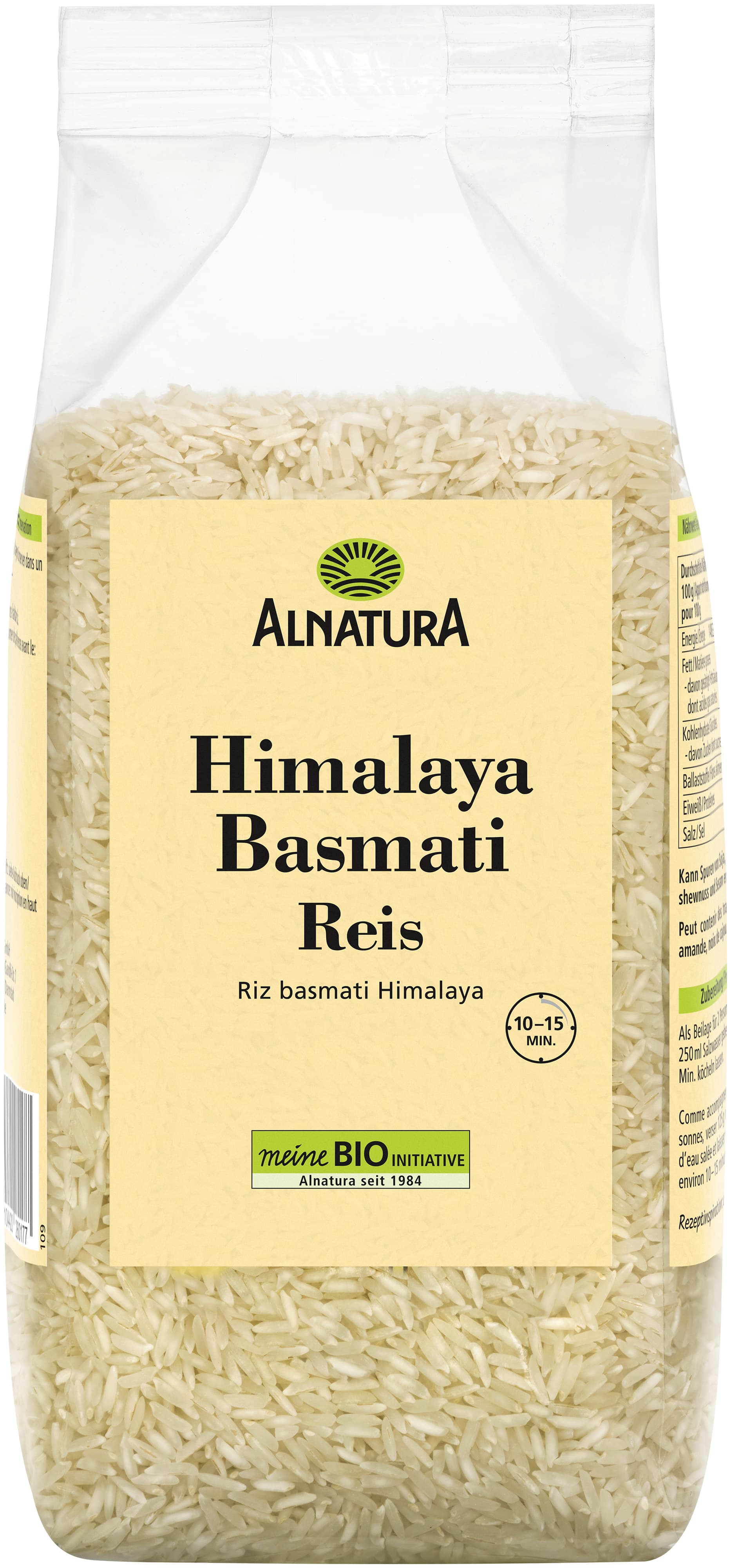 Arroz basmati orgánico del Himalaya Alnatura