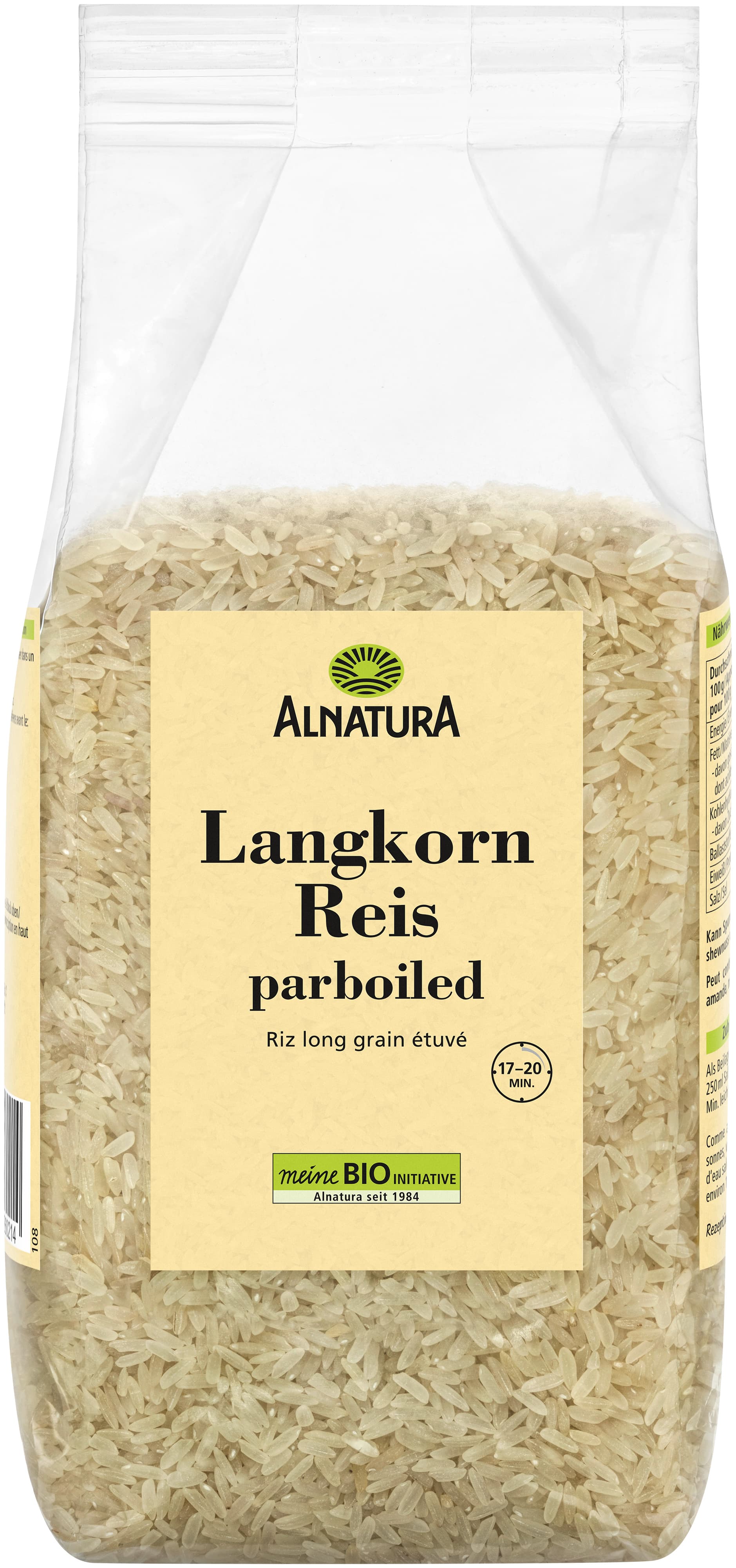 Arroz precocido de grano largo orgánico Alnatura
