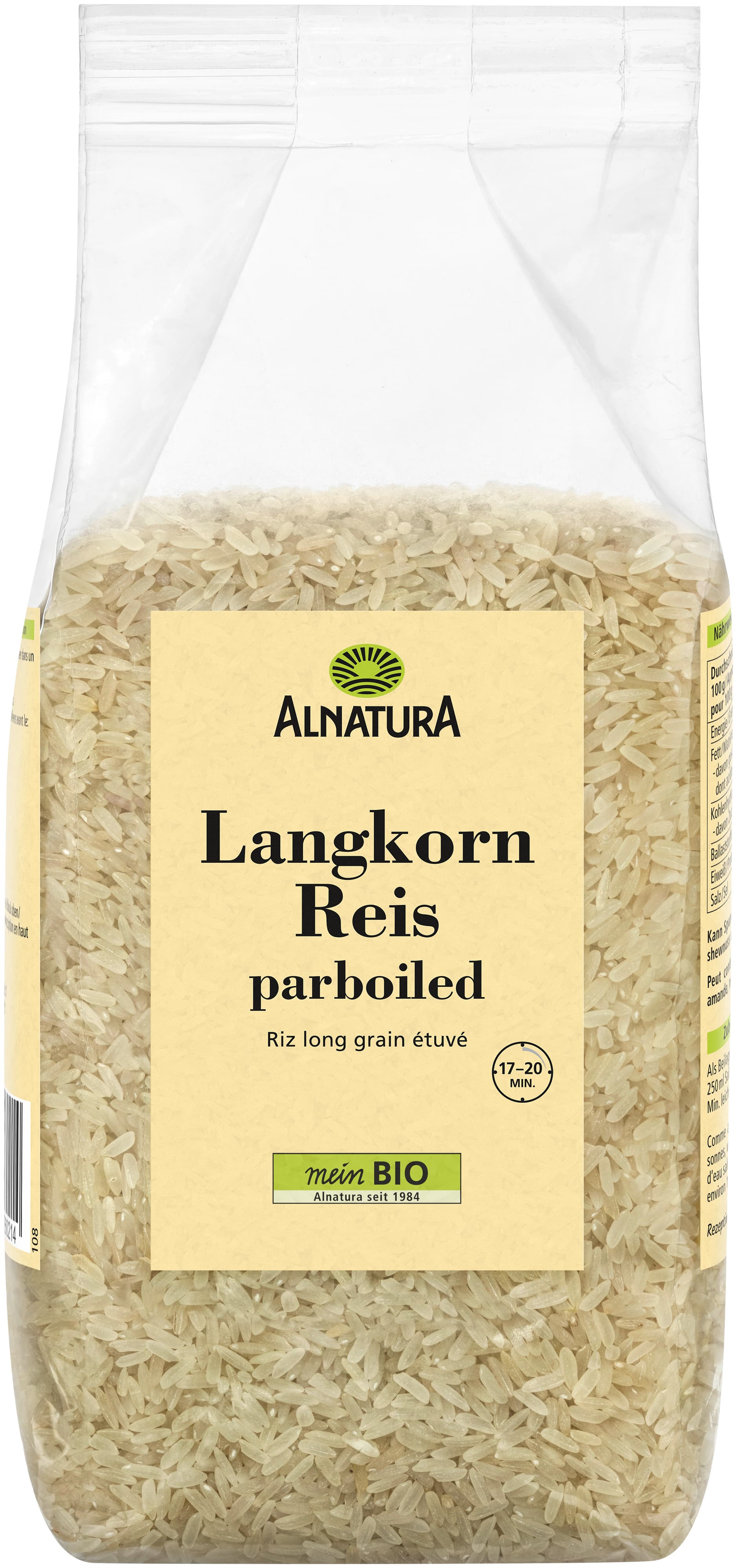Alnatura Bio Langkorn Reis parboiled
