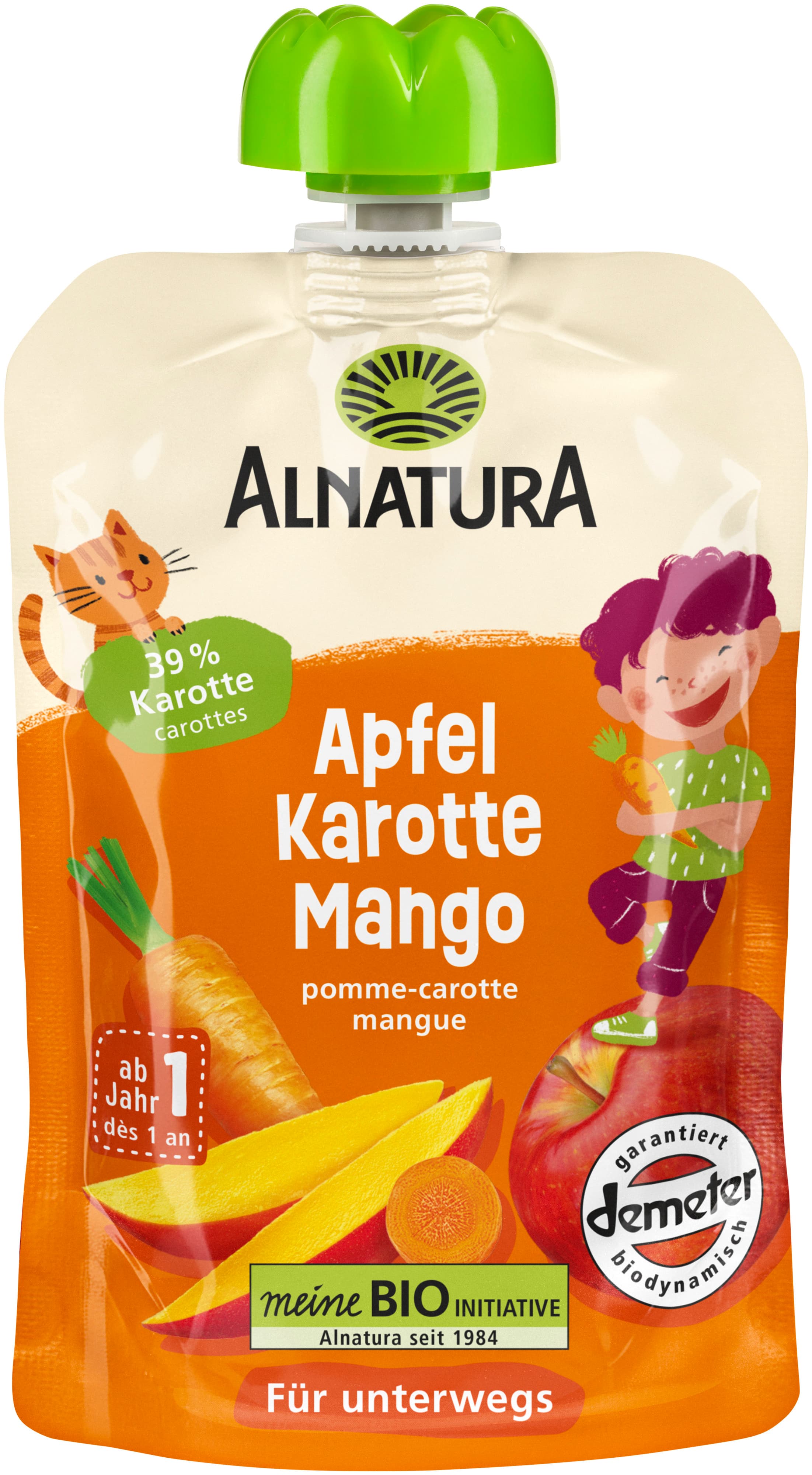 Alnatura Bio Quetschbeutel Apfel-Karotte-Mango