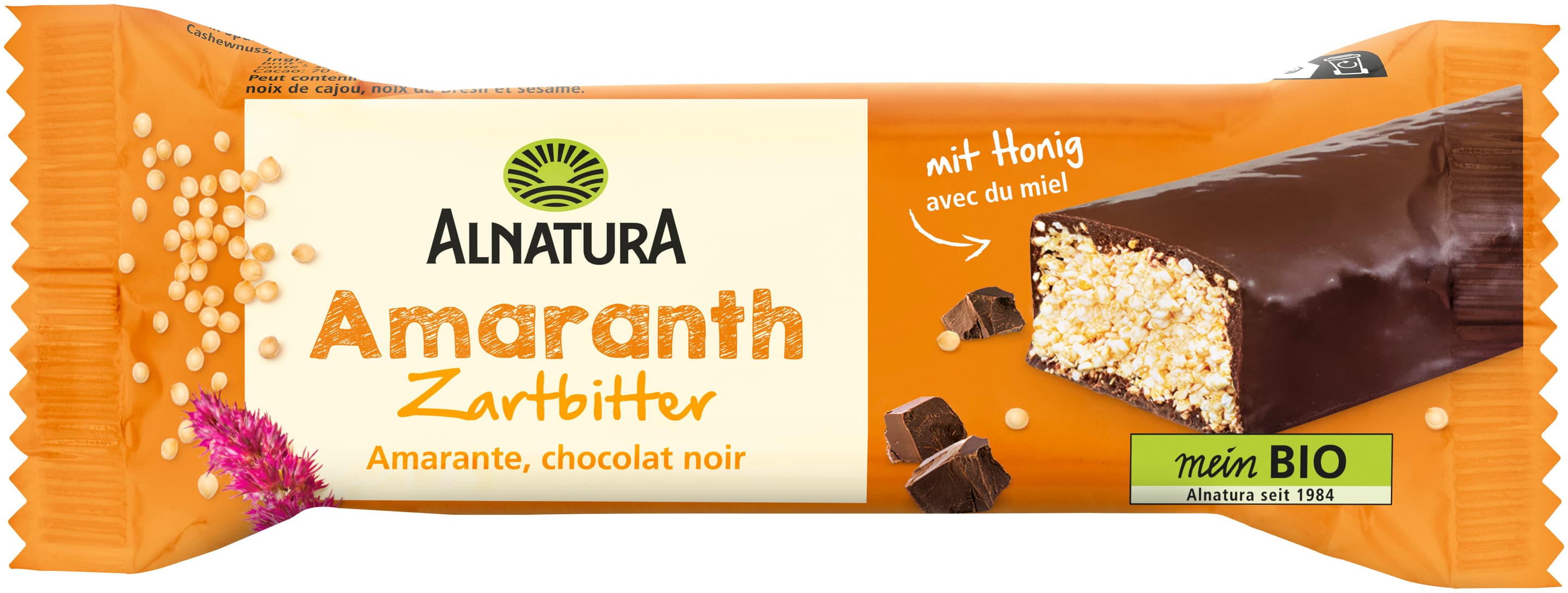 Alnatura Bio Amaranth Zartbitter Riegel