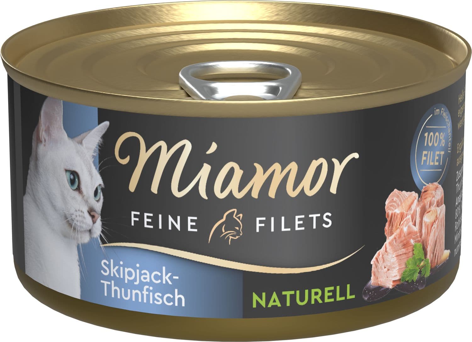 Miamor Katzennassfutter Feine Filets naturelle Skipjack-Thunfischfisch