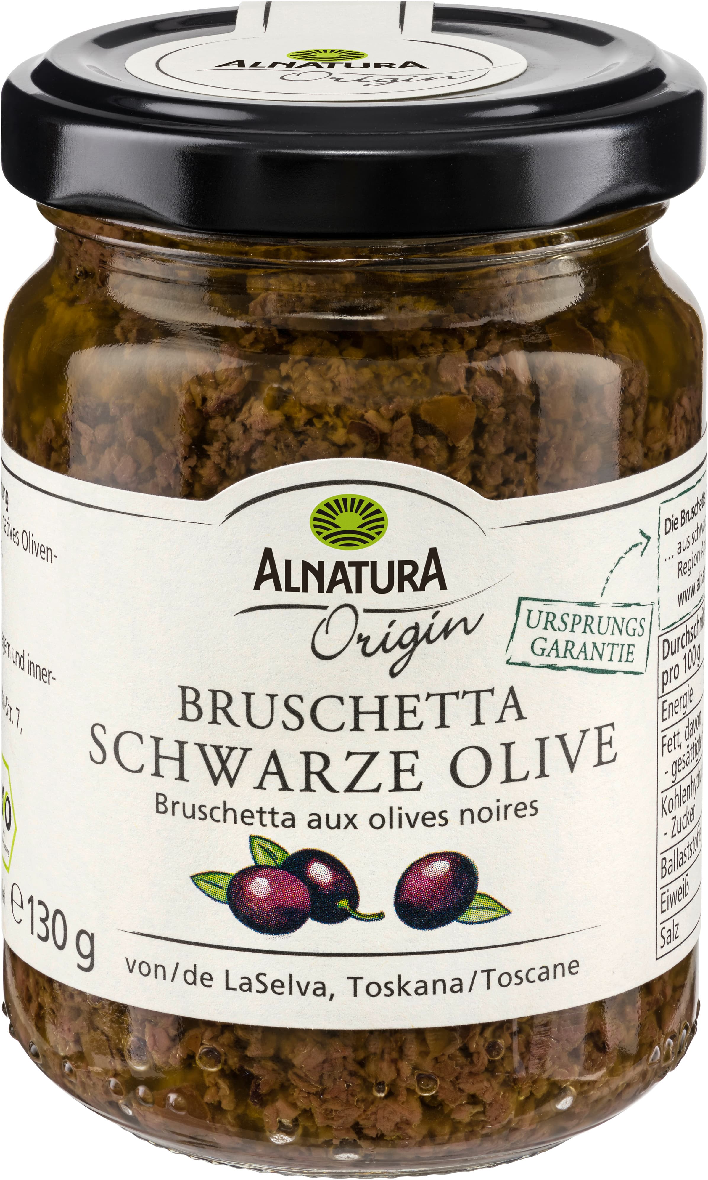 Alnatura Bio Origin Bruschetta Olive, schwarz Origin