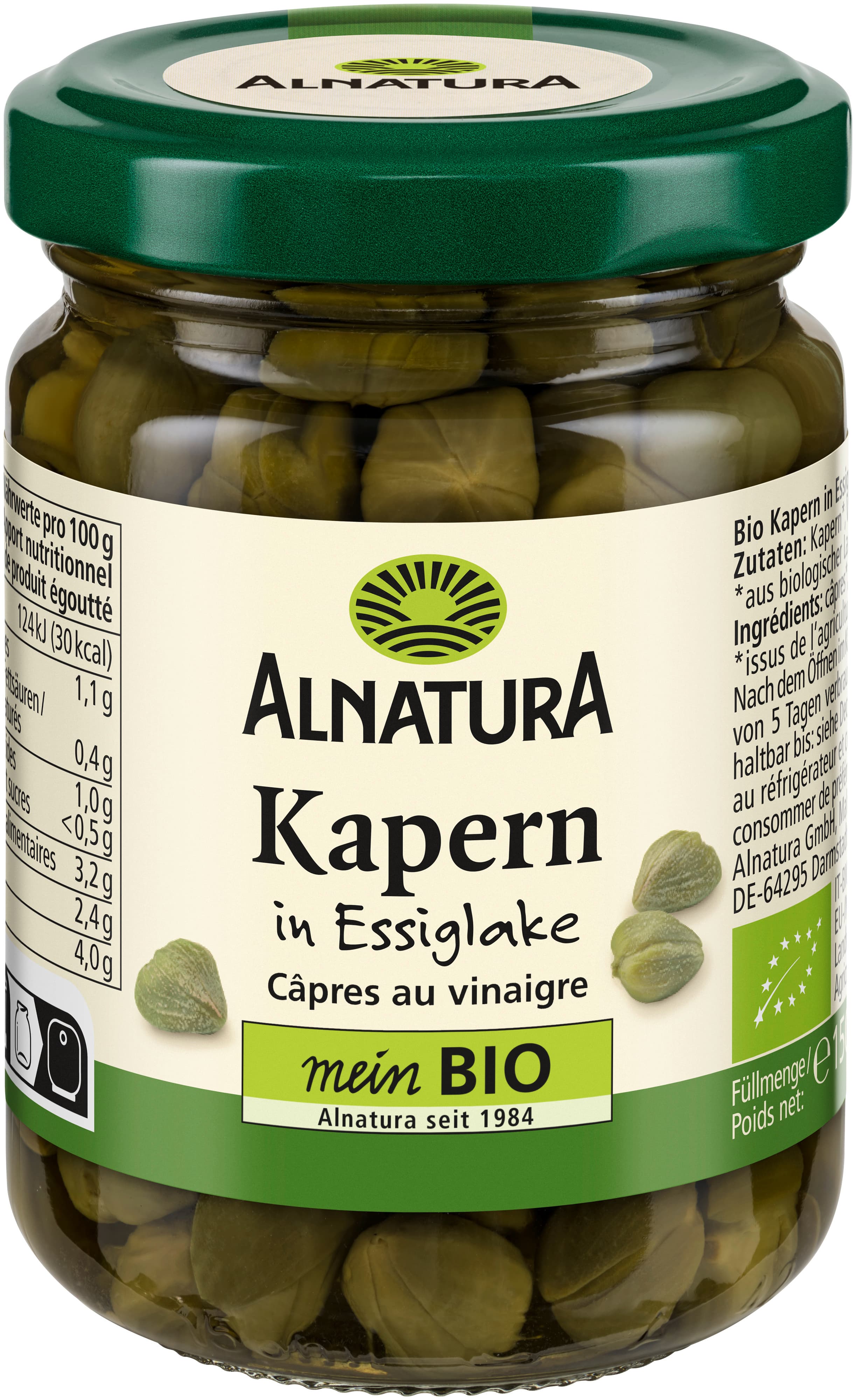 Alcaparras orgánicas Alnatura