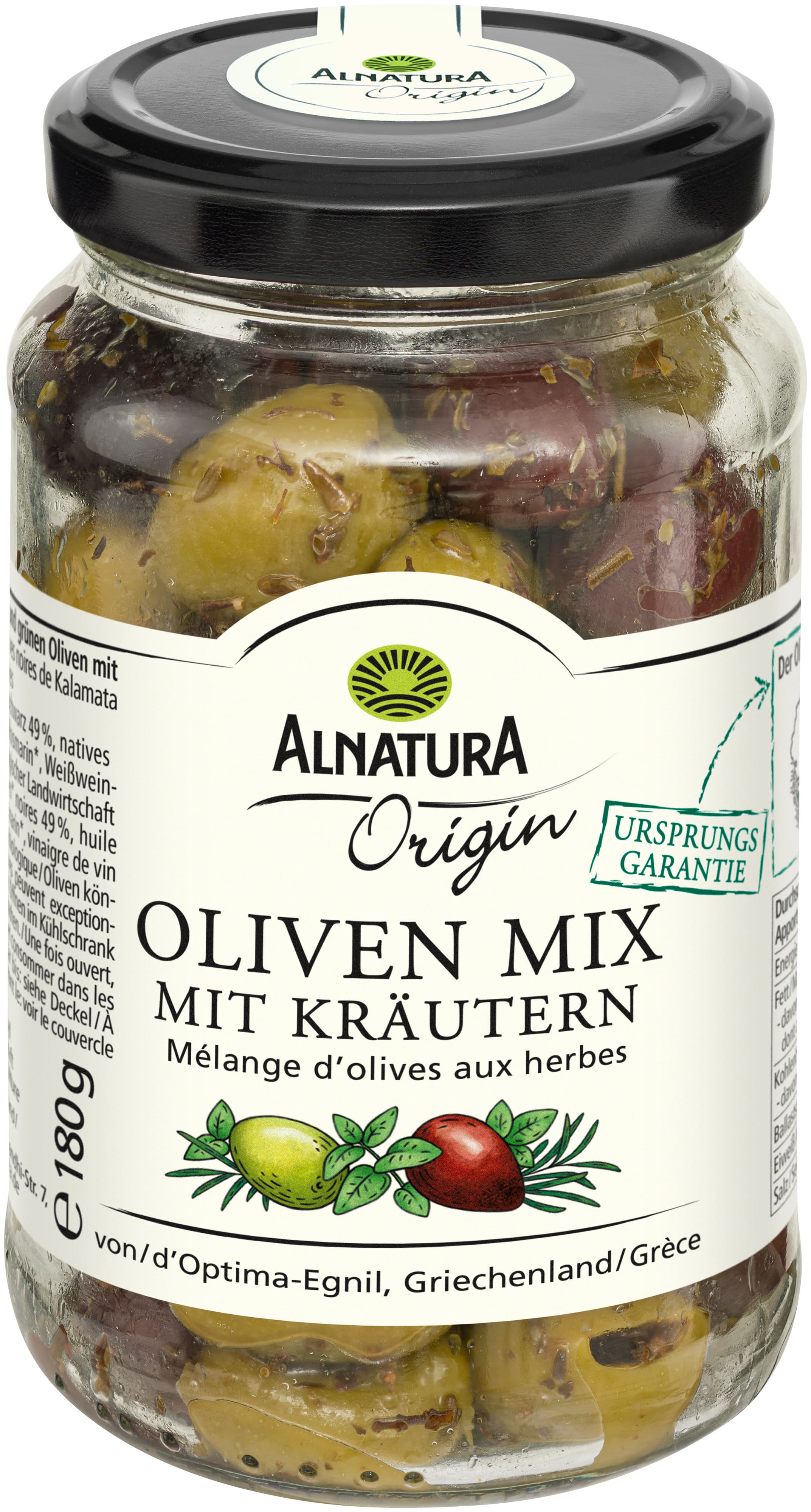 Alnatura Bio Origin Oliven Mix mit Kräutern
