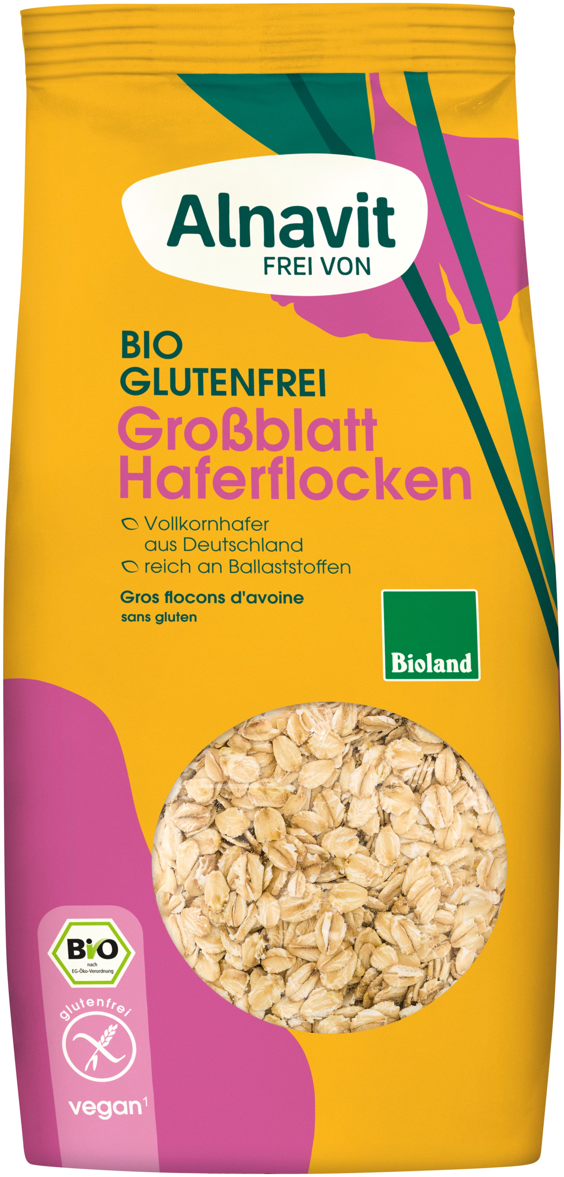 Alnavit Bio Großblatt Haferflocken glutenfrei