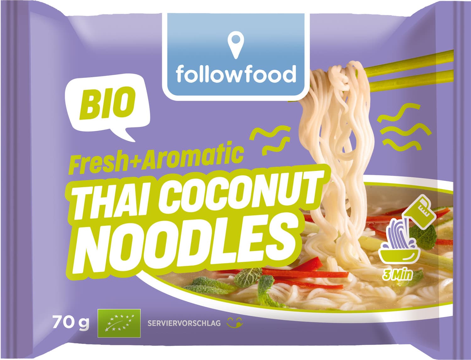 followfood Fresh + Aromatic Bio Thai Coconut Noodles
