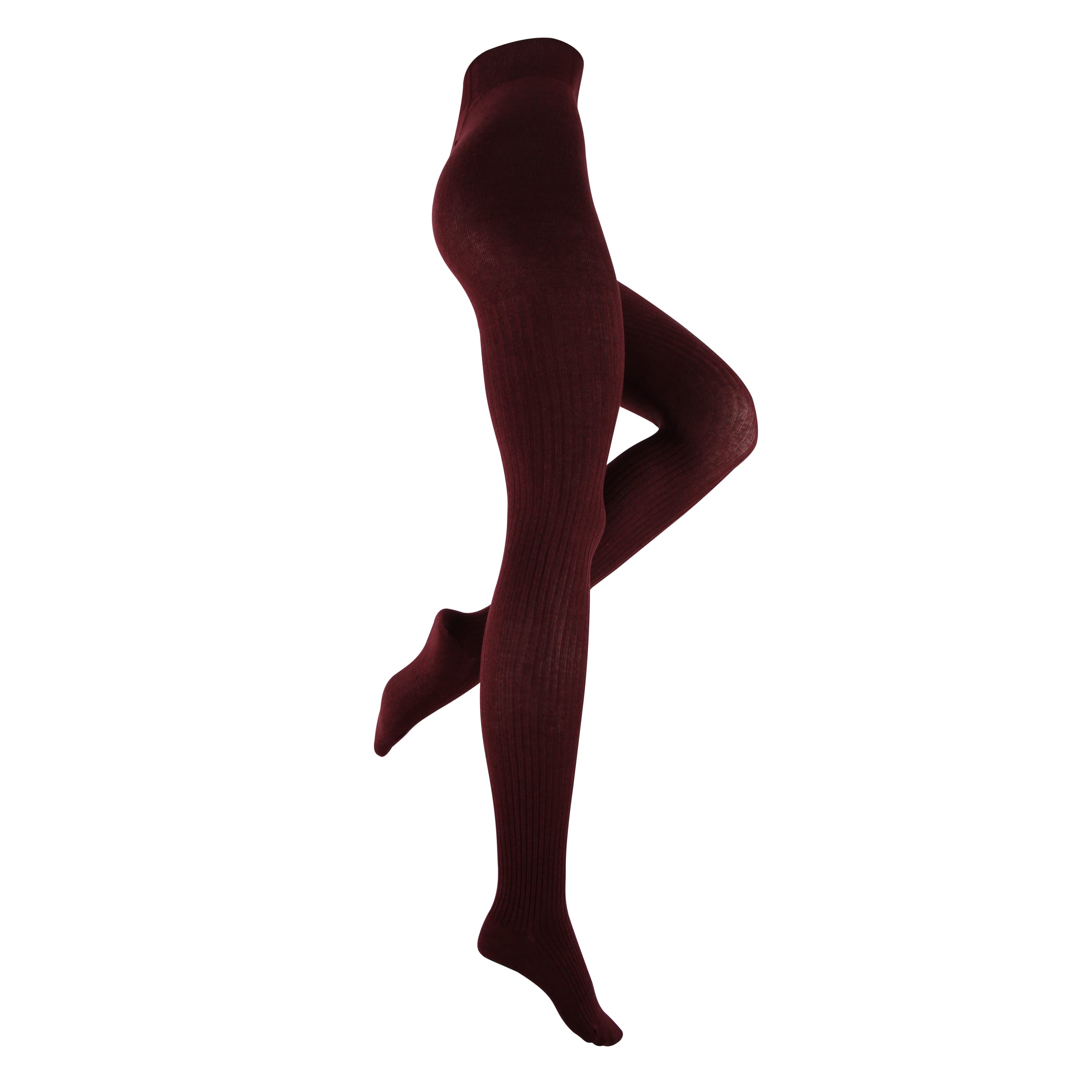 MOVE UP Damen Strumpfhose Baumwolle Rippe