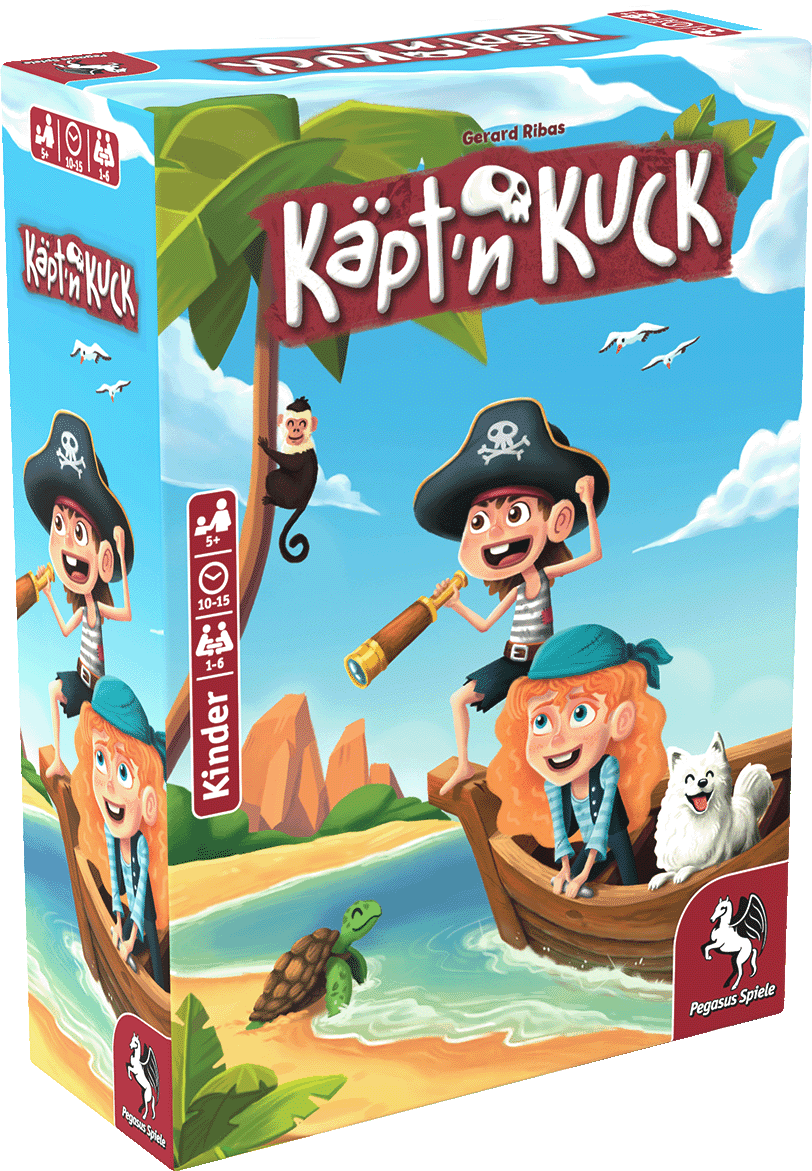 Pegasus Spiele Käpt’n Kuck – Kooperatives Memo-Spiel für 1–6 Spieler ab 5 Jahren