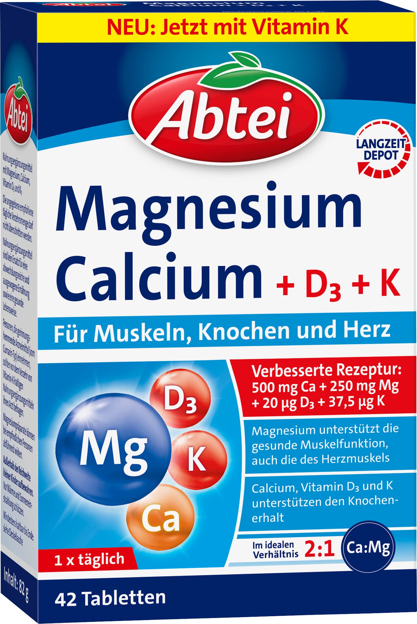 ABTEI Magnesium Calcium + D3 + K