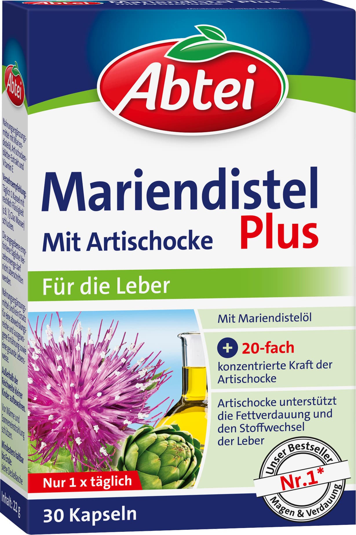 ABTEI Mariendistel Plus Mit Artischocke 30 Kps