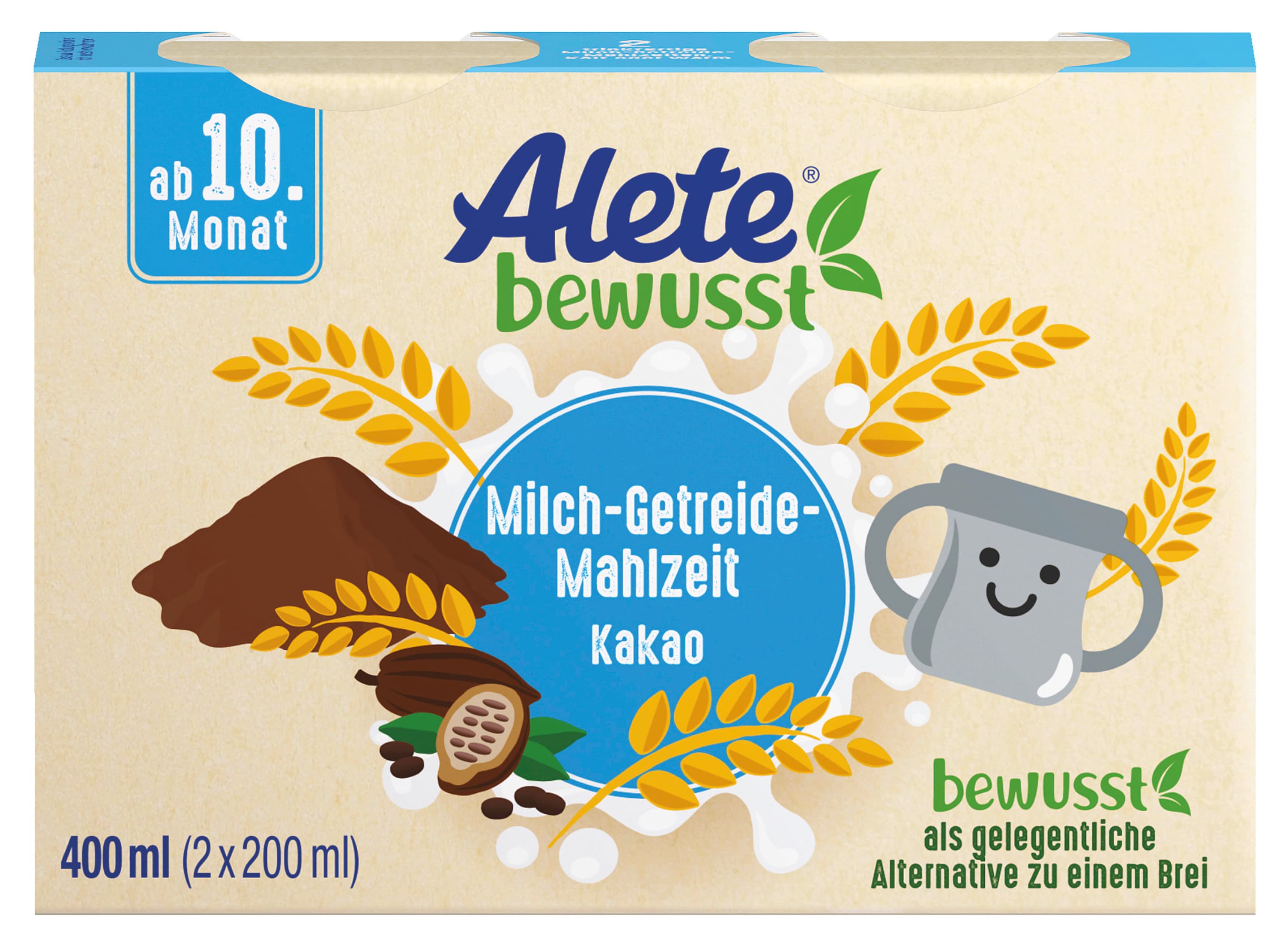 ALETE Milch Getreide Mahlzeit Kakao