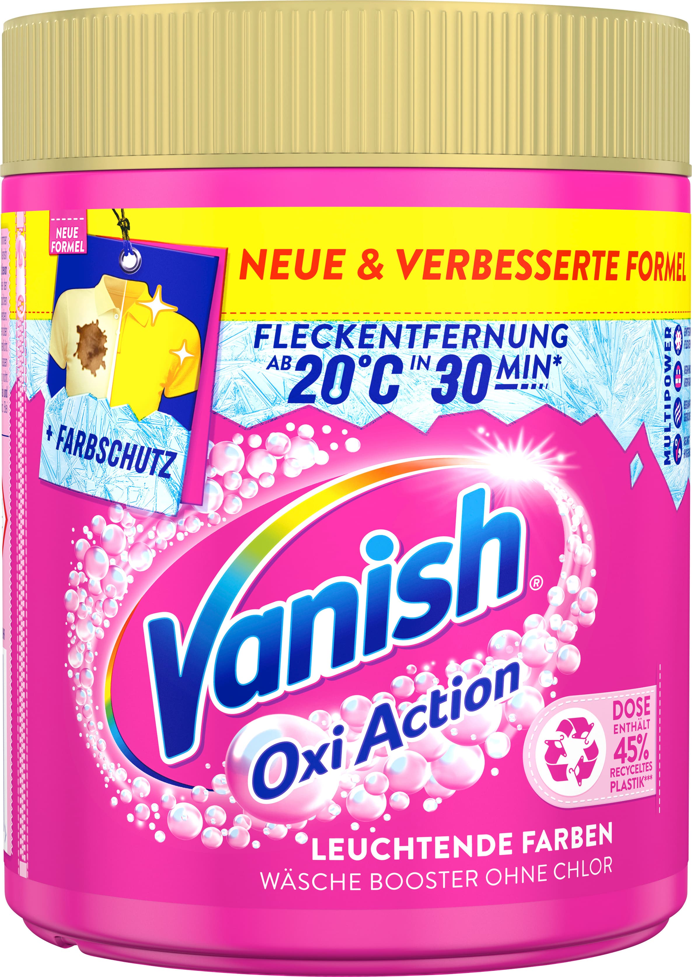 Vanish Oxi Action Wäsche Booster Pulver Fleckentferner