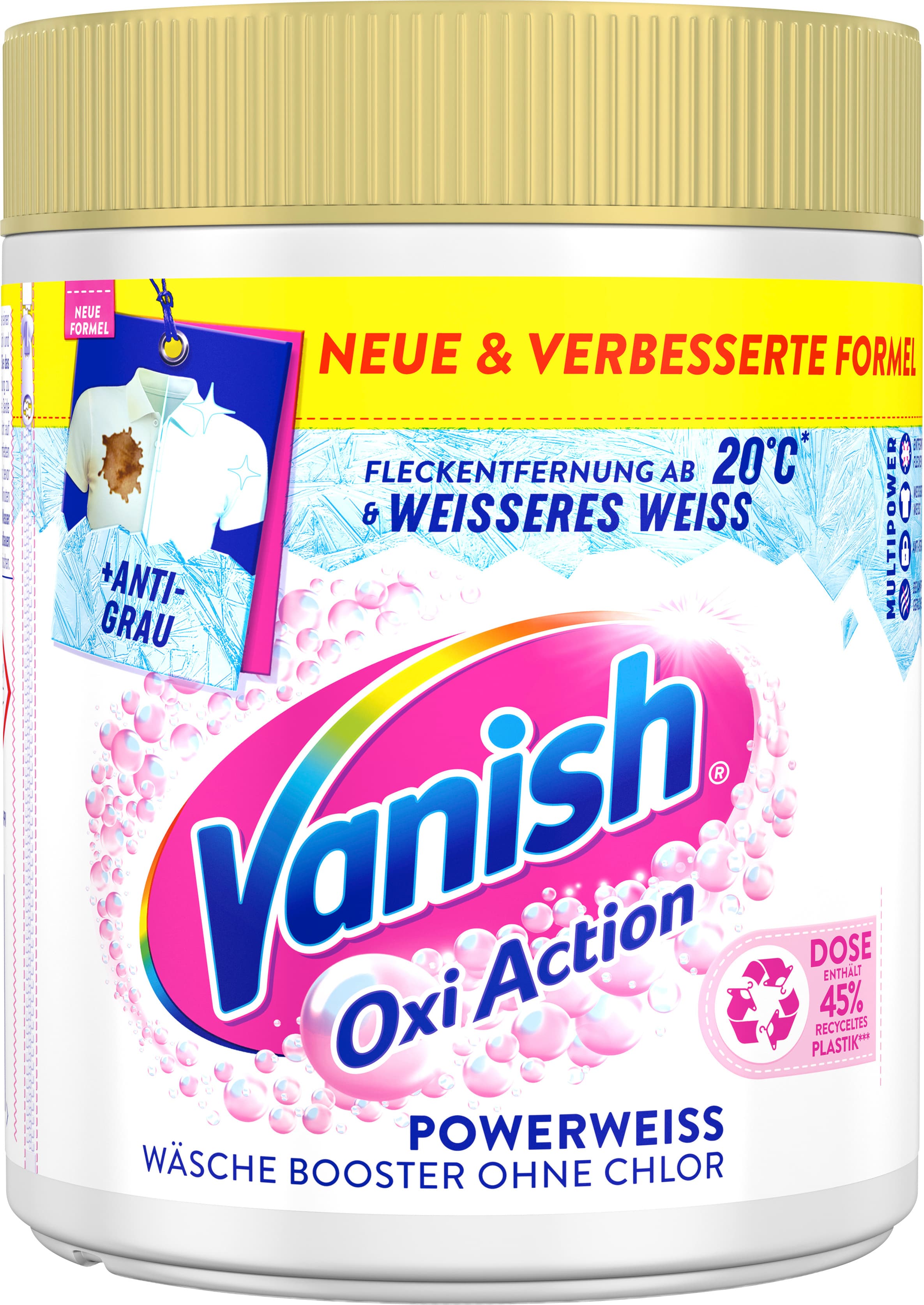 Vanish Oxi Action Powerweiss Wäsche Booster Fleckentferner