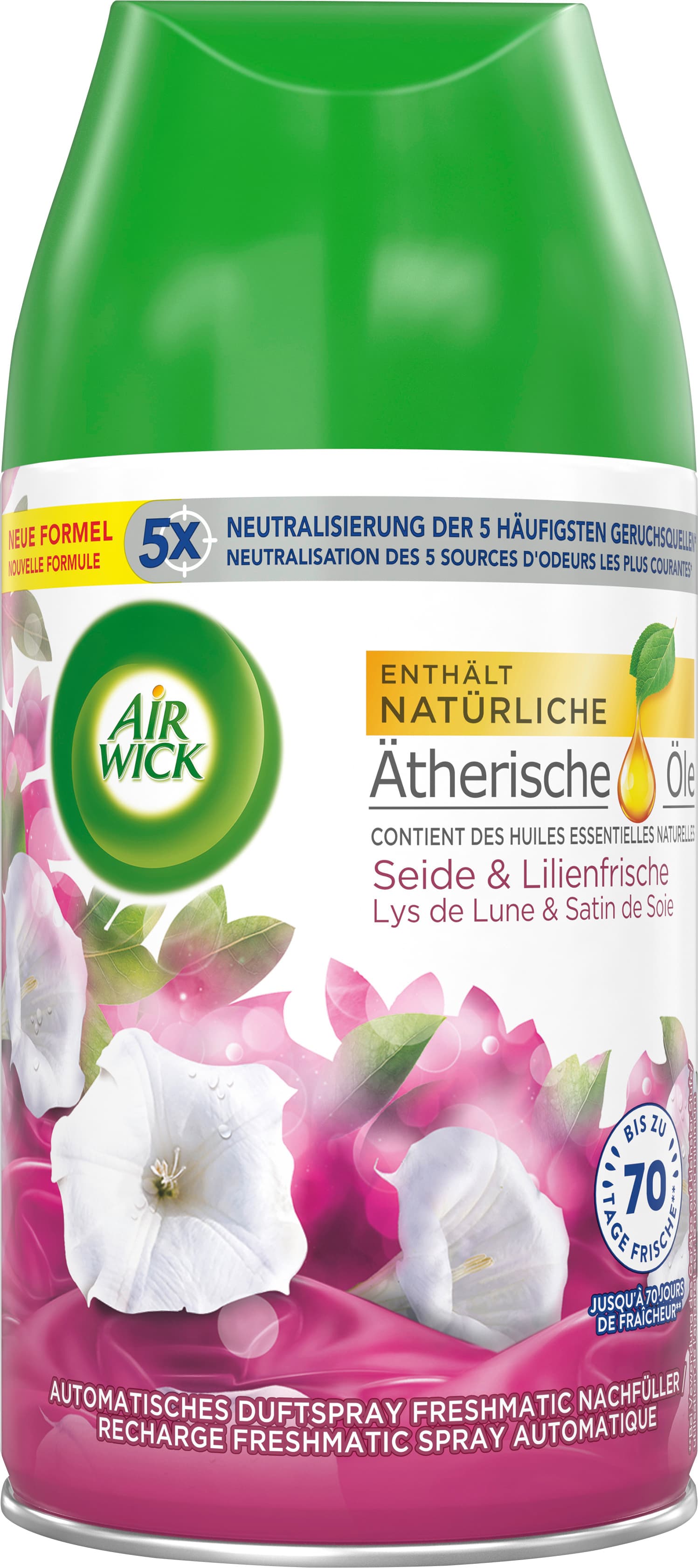 Air Wick Automatisches Duftspray Freshmatic Max Nachfüller Seide & Lilienfrische