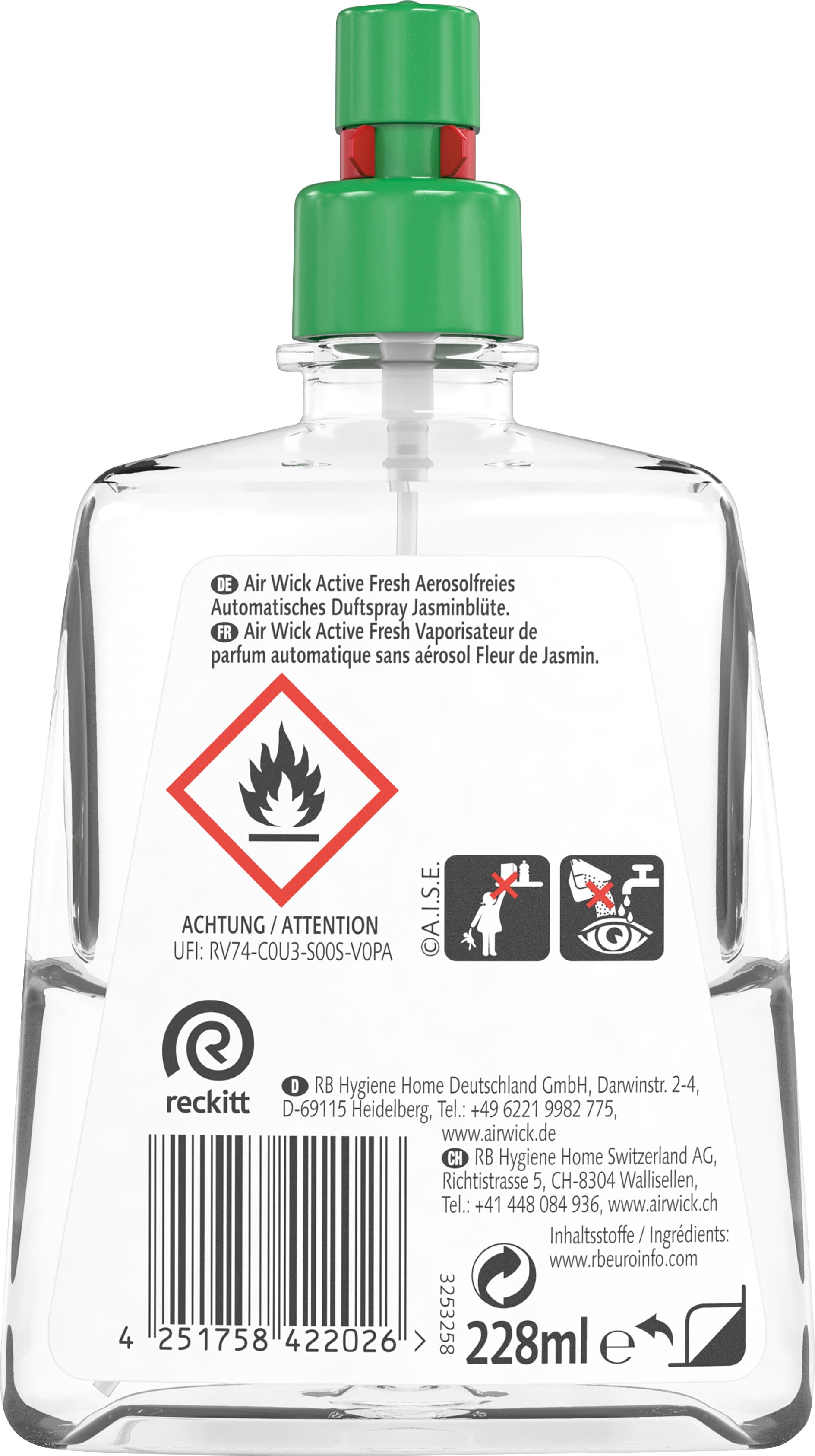 Air Wick Active Fresh Aerosolfreies Automatisches Duftspray Jasminblüte Nachfüllung online bestellen