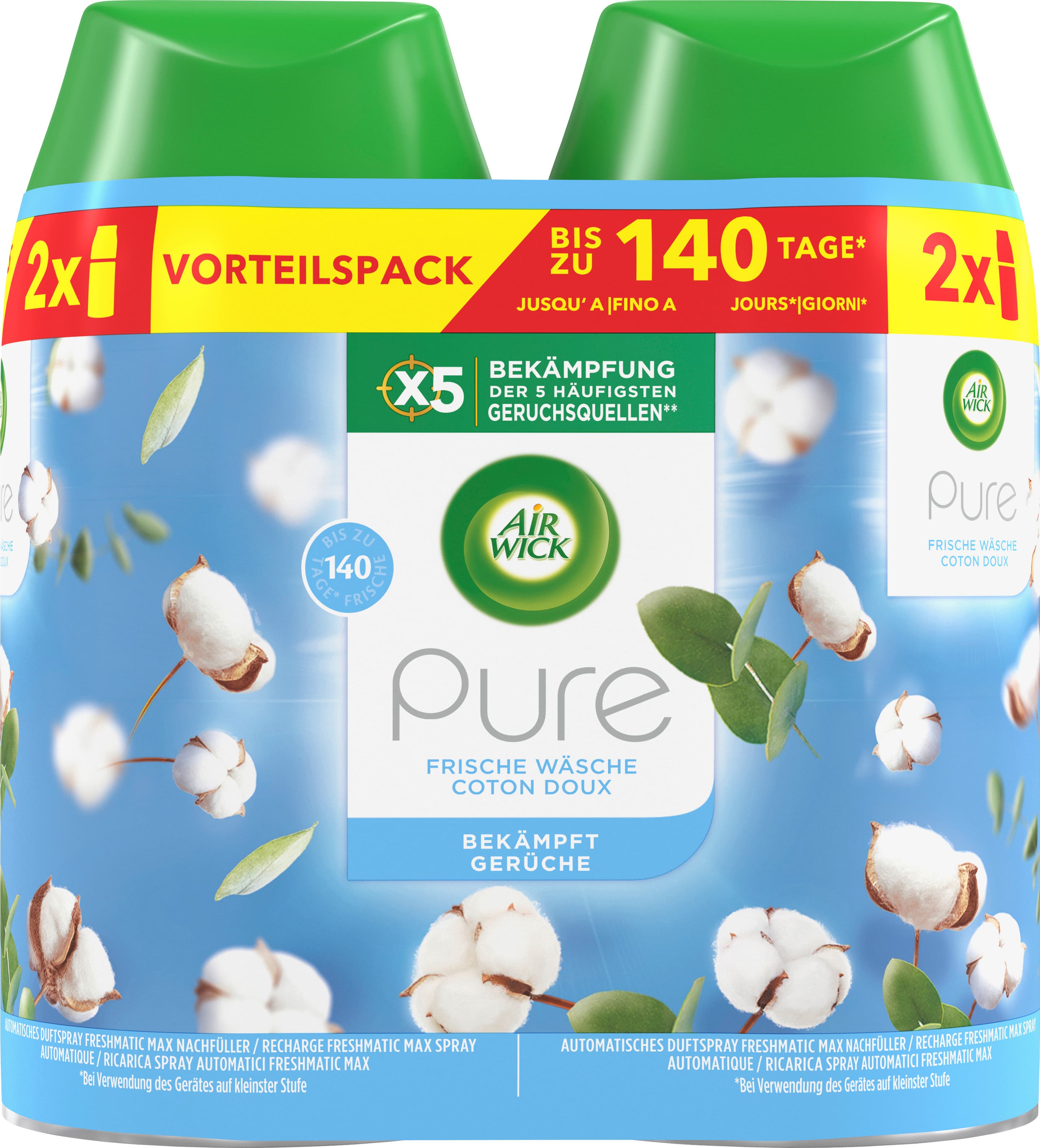 Air Wick Pure Freshmatic Max Nachfüllung DUO Frische Wäsche