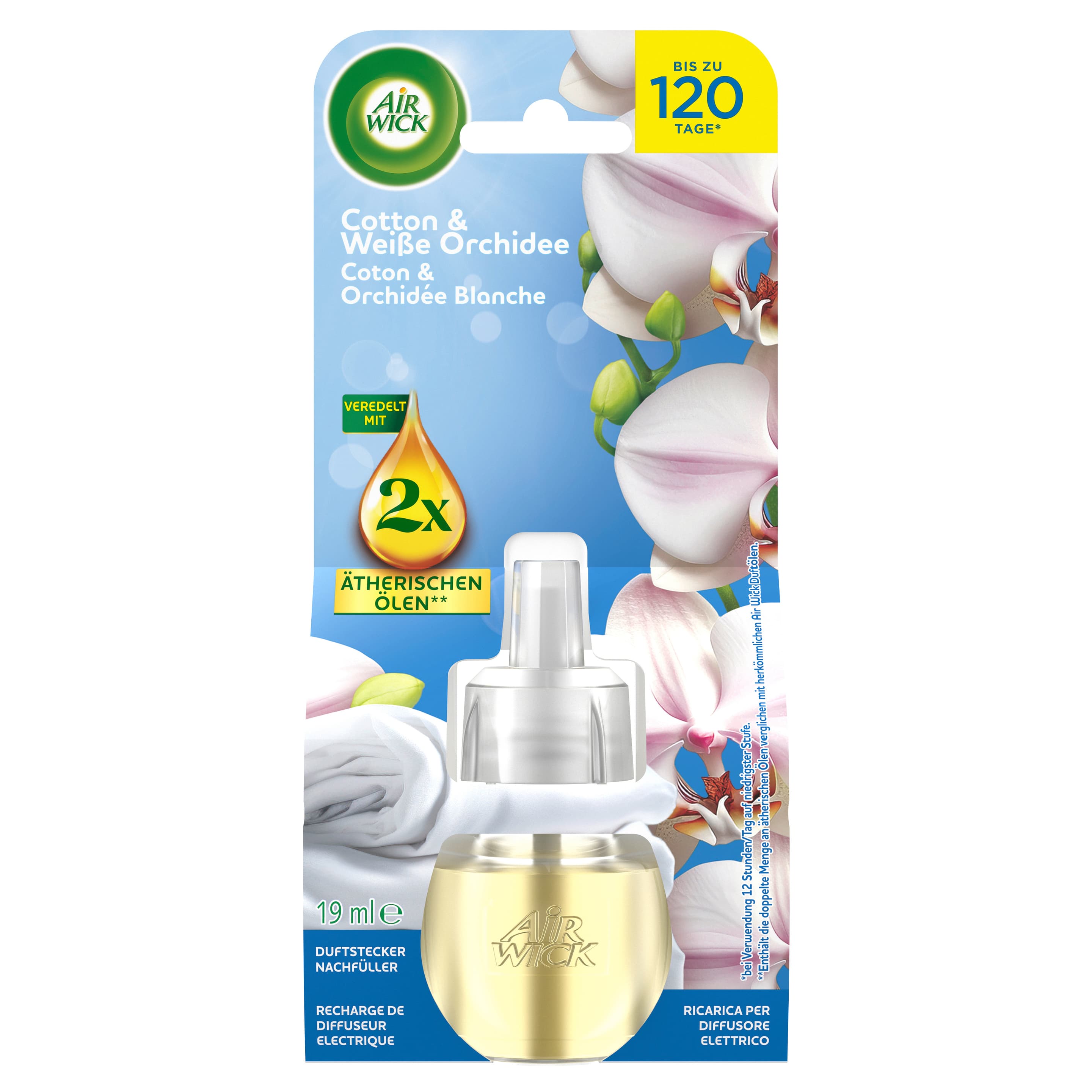 Air Wick Duftstecker Nachfüller Cotton & Weiße Orchidee