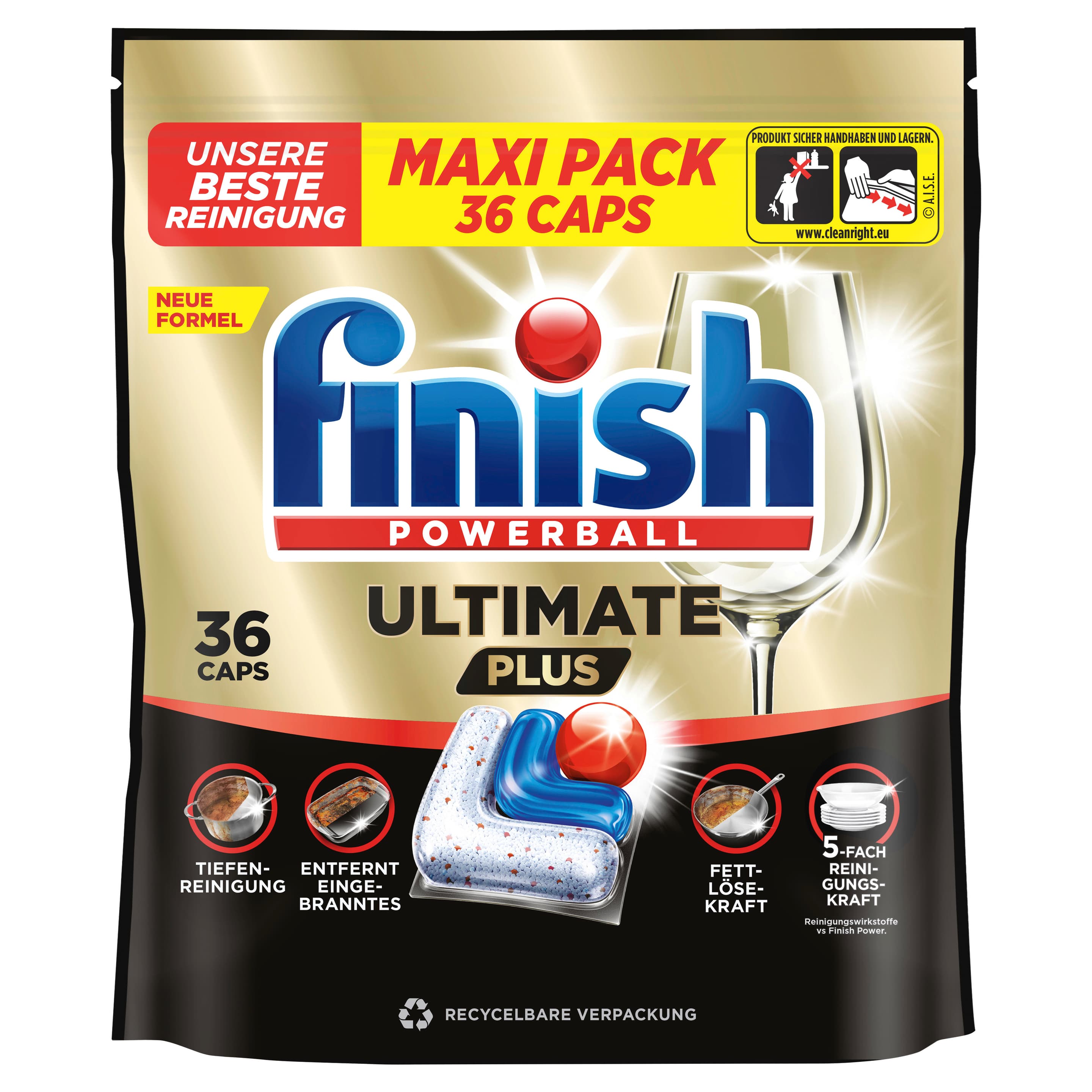 Finish Ultimate Plus Maxipack Fresh 36 Caps
