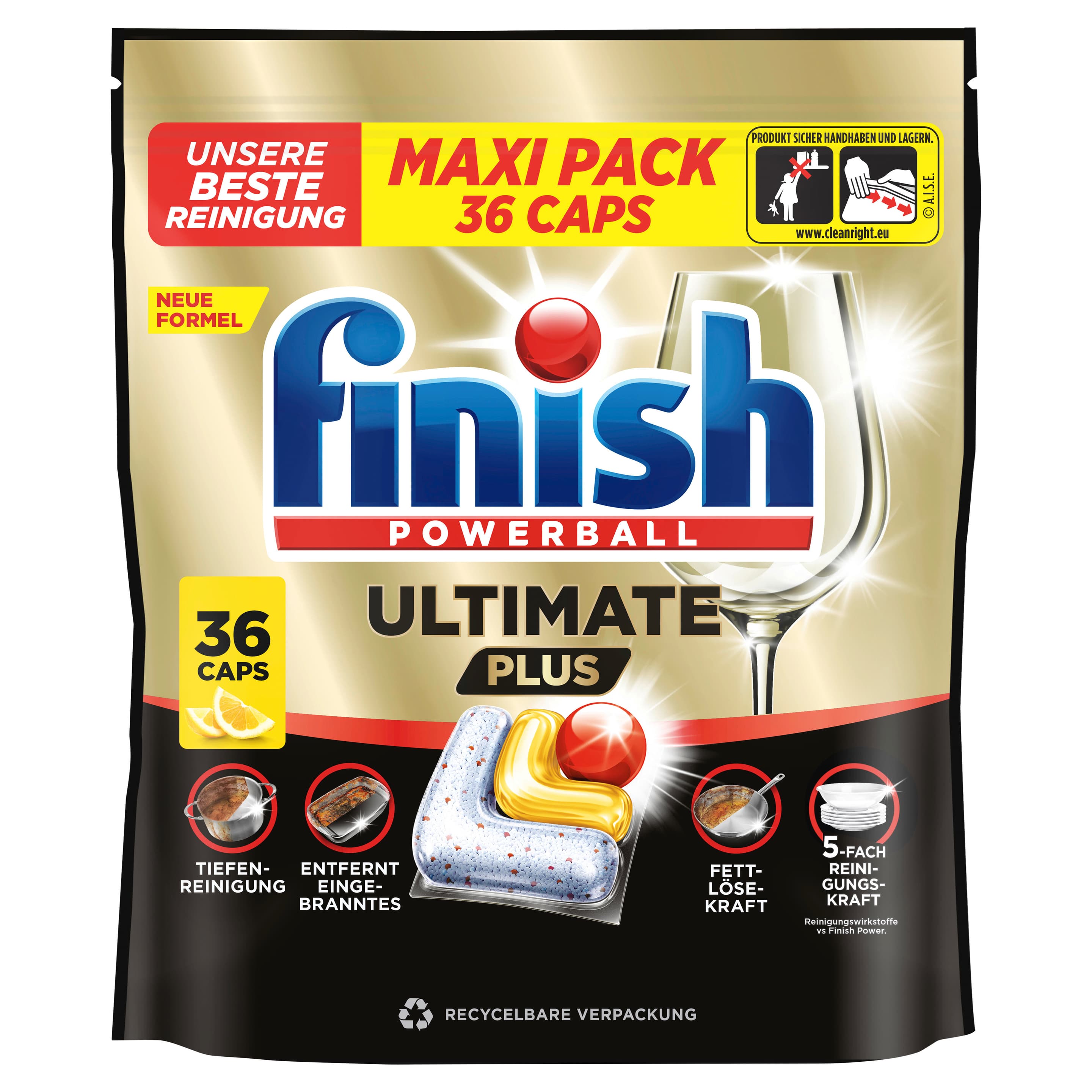Finish Ultimate Plus Maxipack Citrus 36 Caps